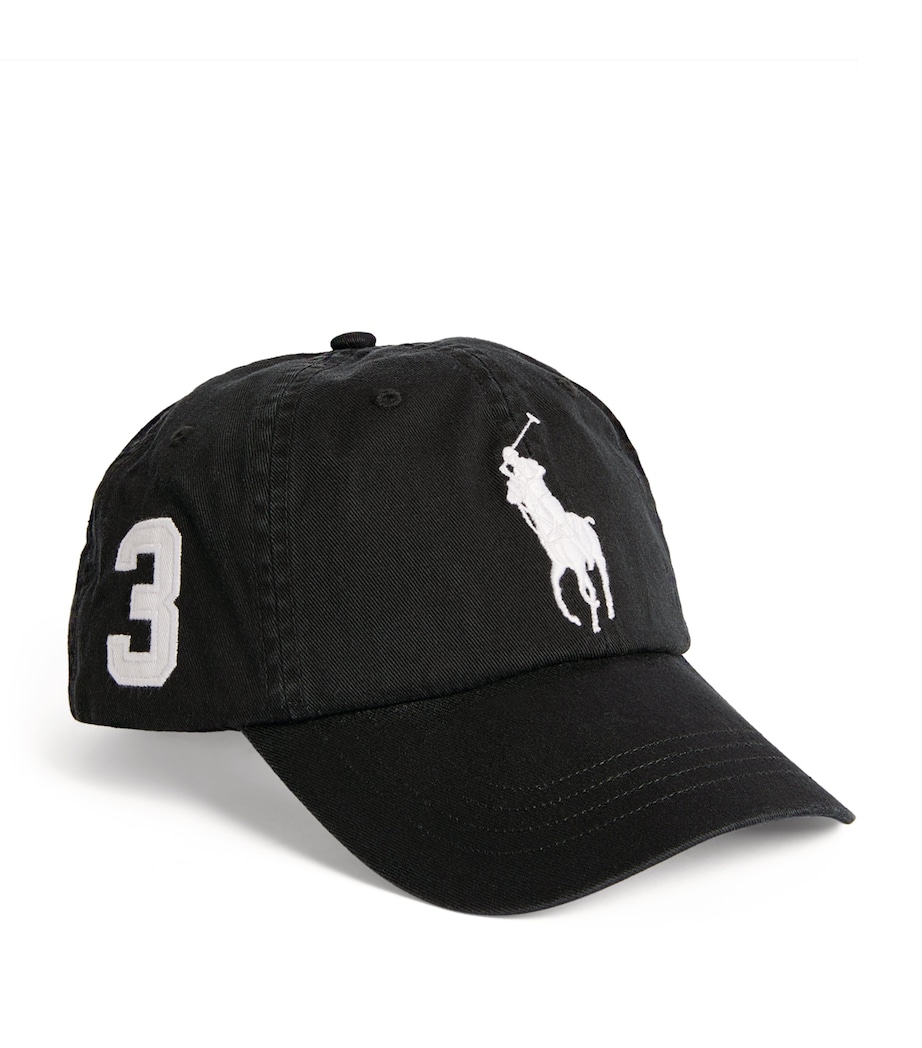 Polo Ralph Lauren Cotton Big Polo Pony Cap Black Image 1