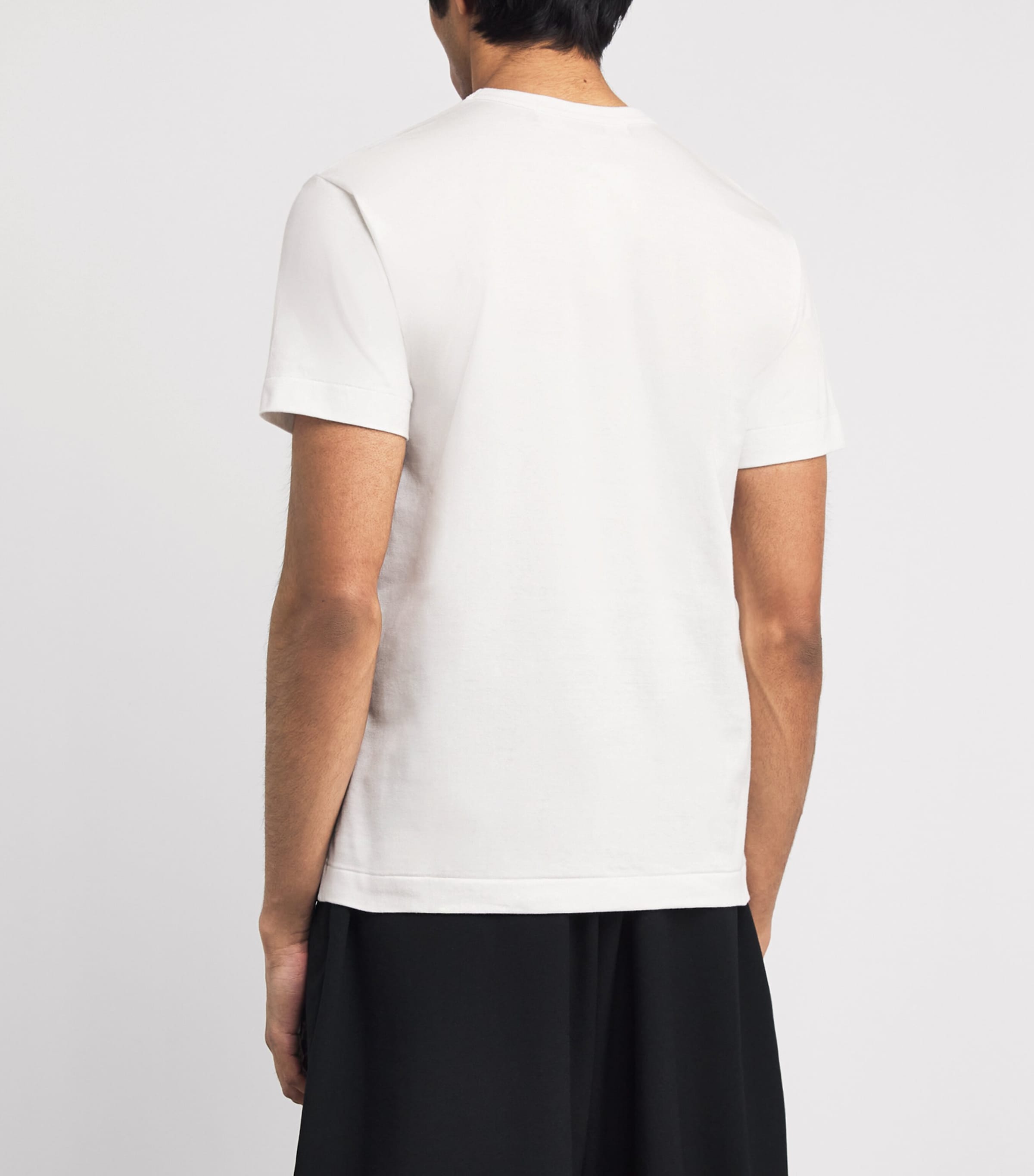 Comme Des Garçons Play Mens Cotton Bottom Corner Heart T-Shirt White Image 5