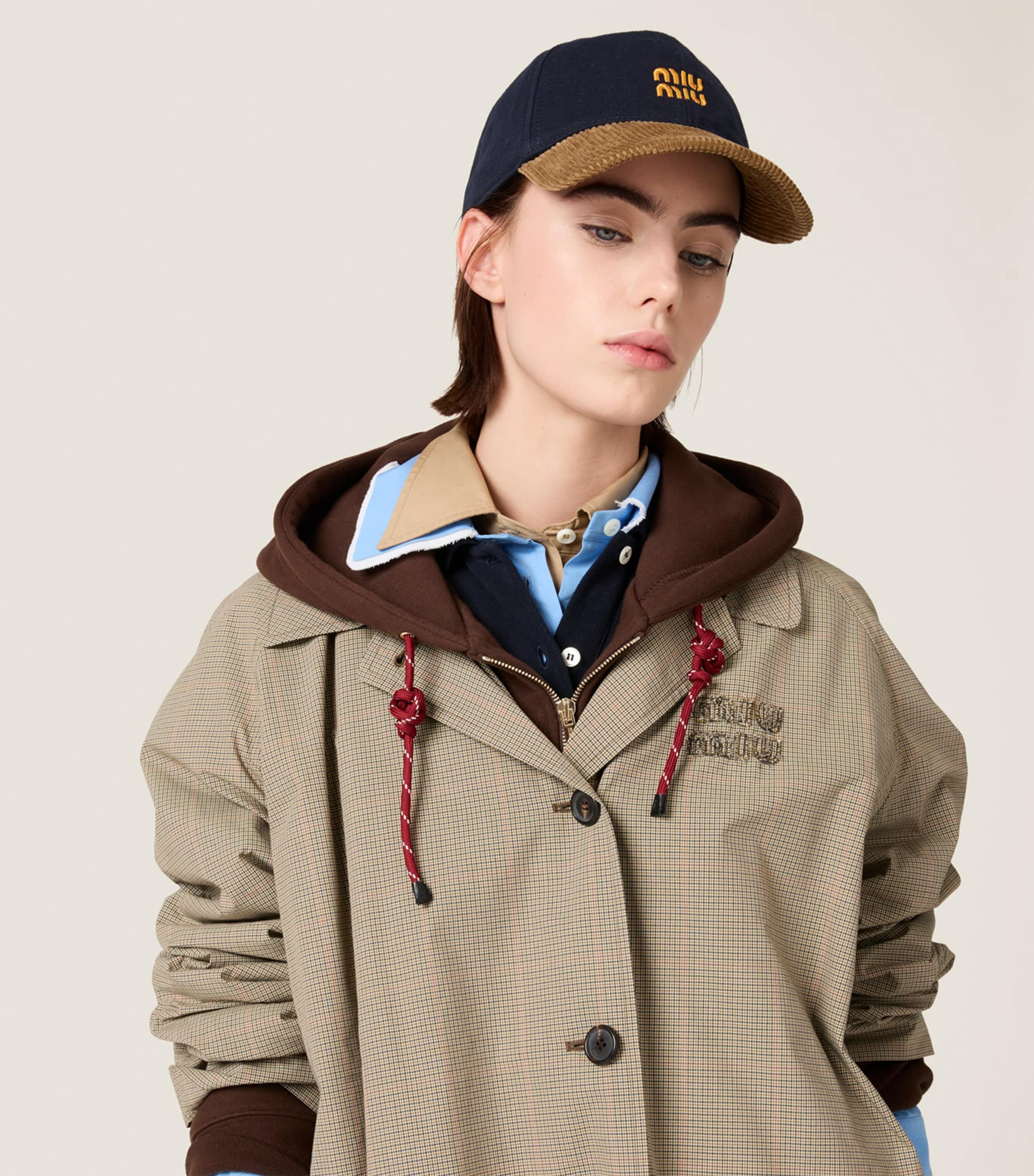 Miu Miu Denim Corduroy Baseball Cap Image 2
