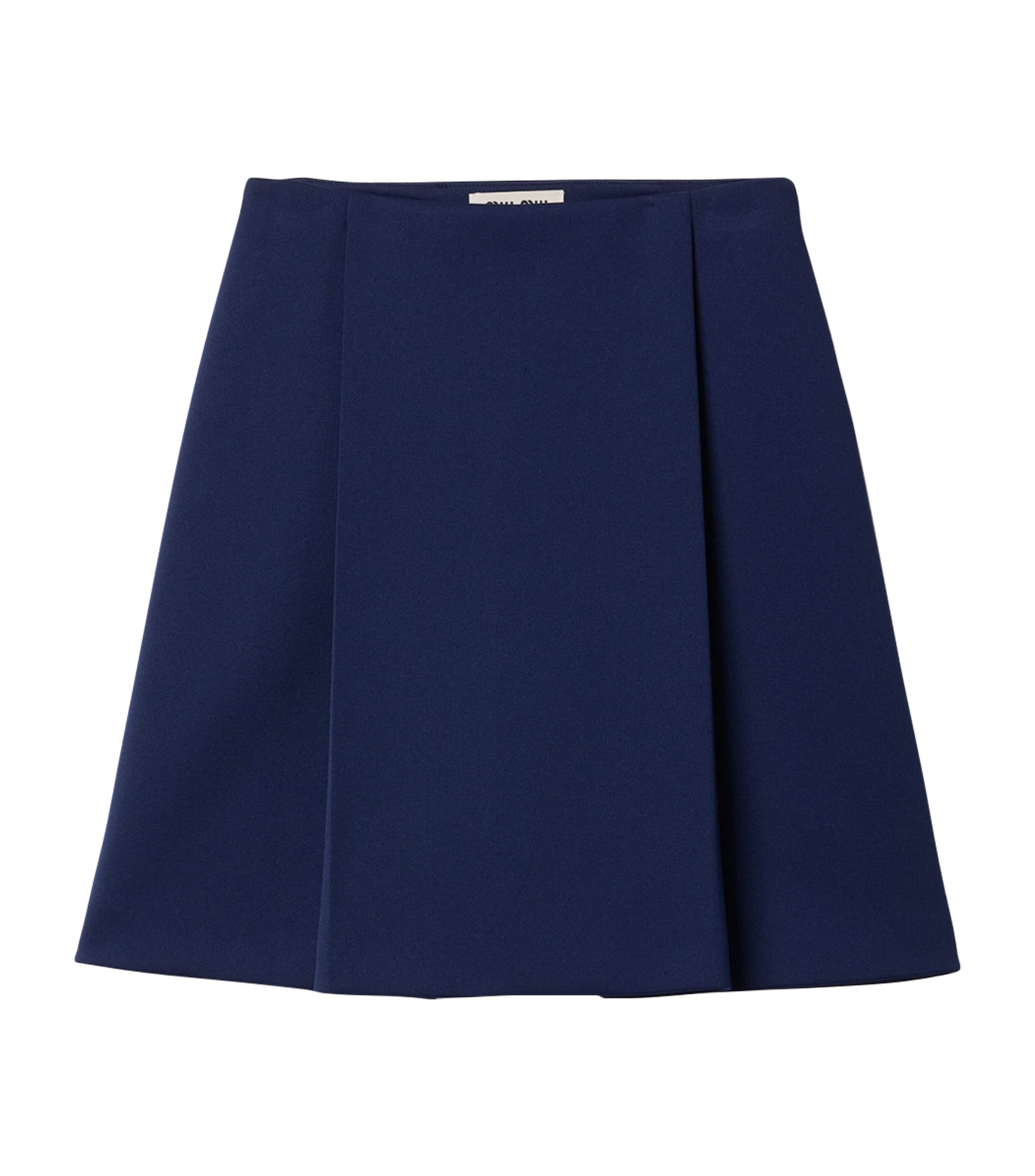 Miu Miu Womens Jersey Pleated Mini Skirt Image 1