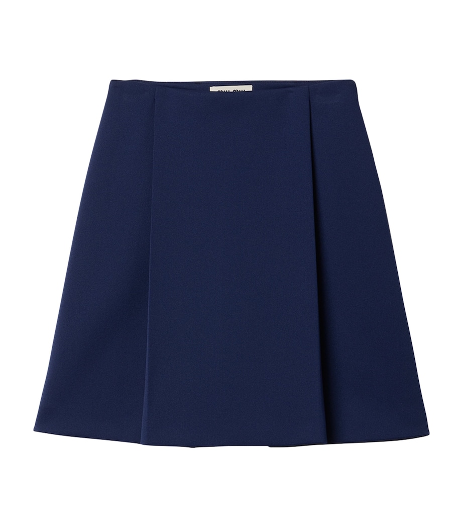 Miu Miu Womens Jersey Pleated Mini Skirt Image 1