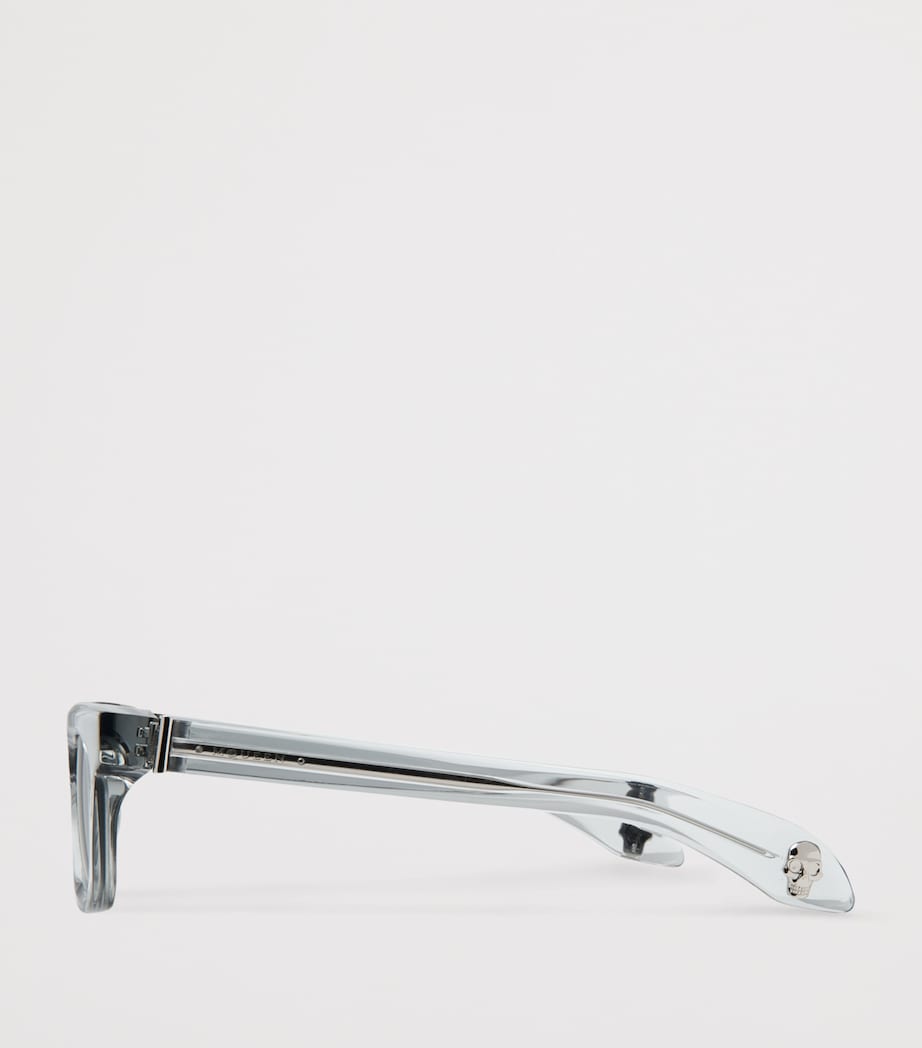 McQueen Skull-Detail Square Sunglasses Image 4