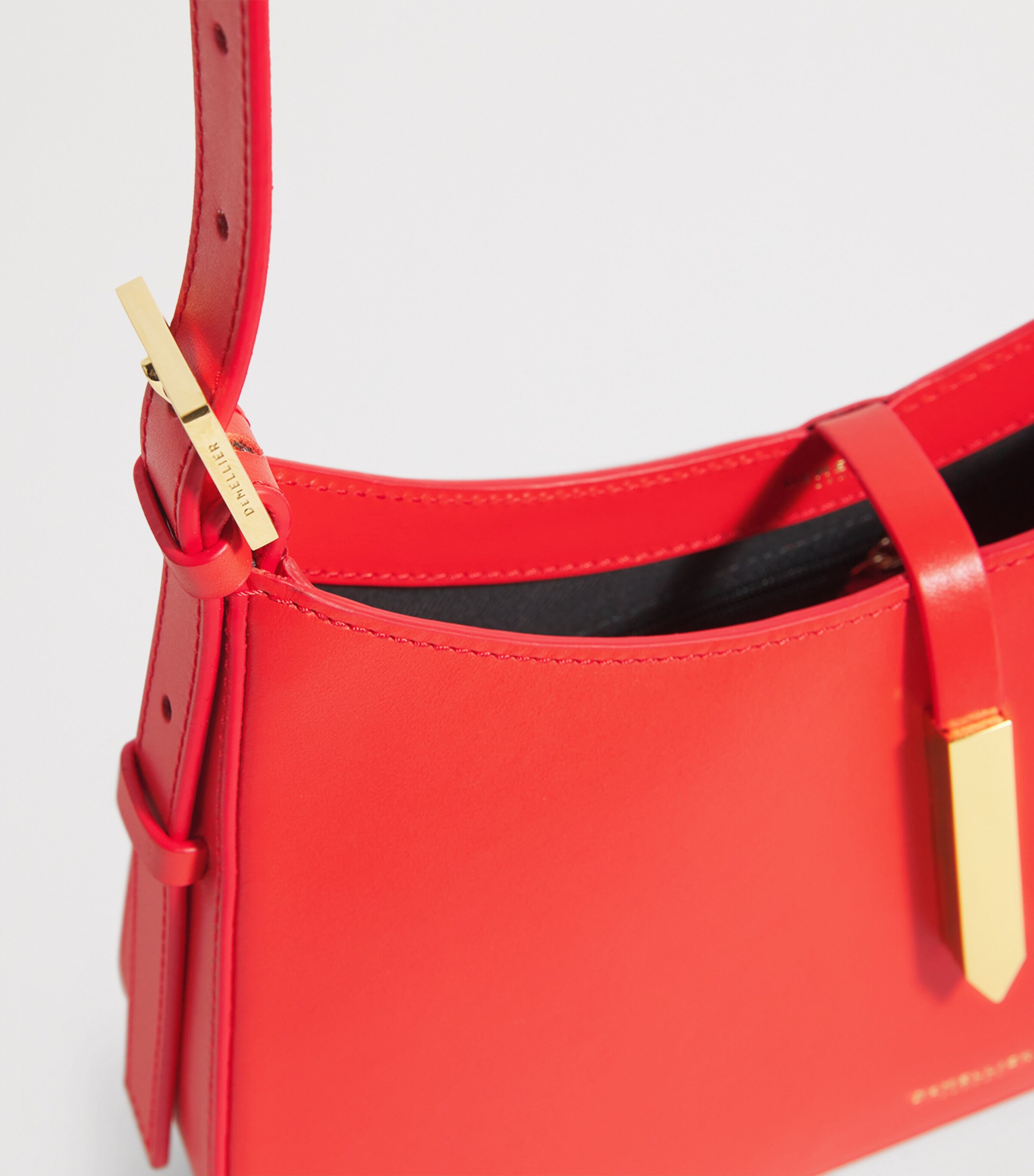 Demellier Leather Tokyo Shoulder Bag Poppy Red Image 6
