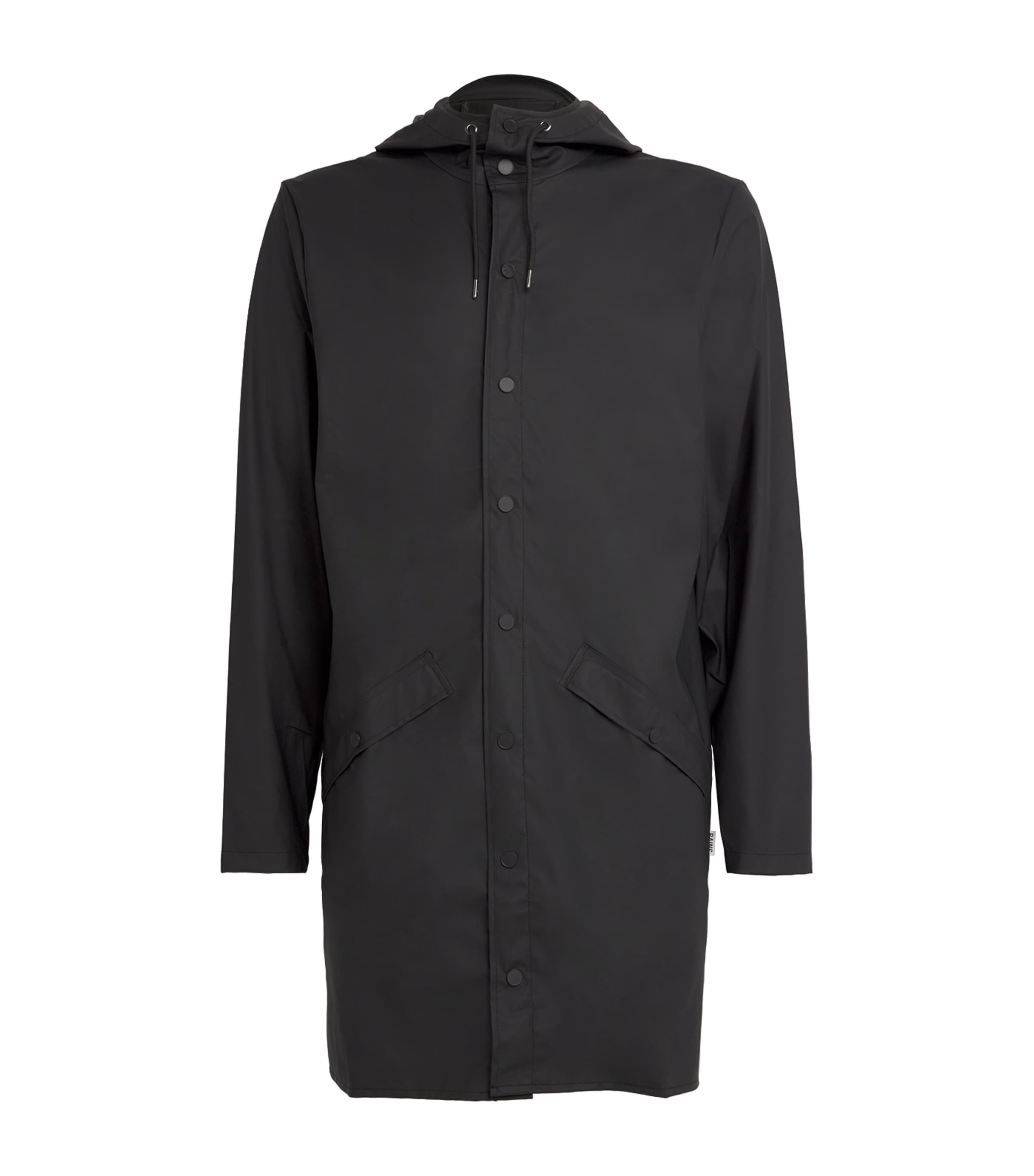 Rains Core Longline Rain Jacket In Black