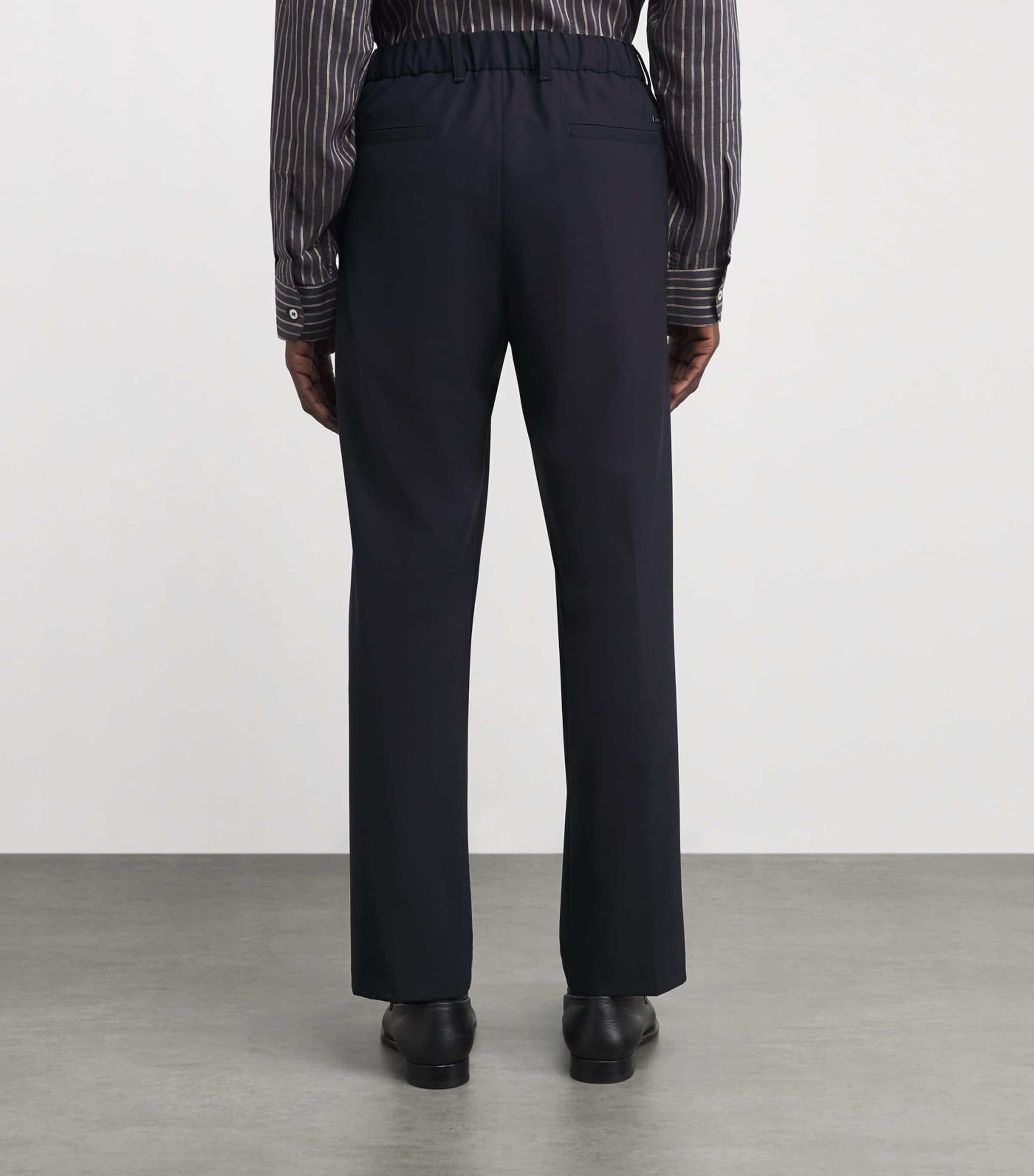 Technical Half-Elasticated Trousers 9200 BLU Image 4