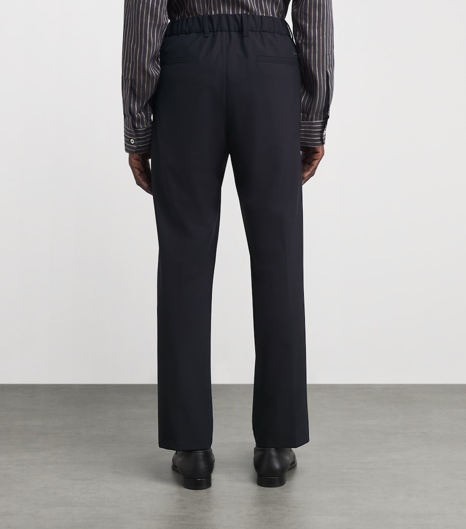 Technical Half-Elasticated Trousers 9200 BLU Image 4