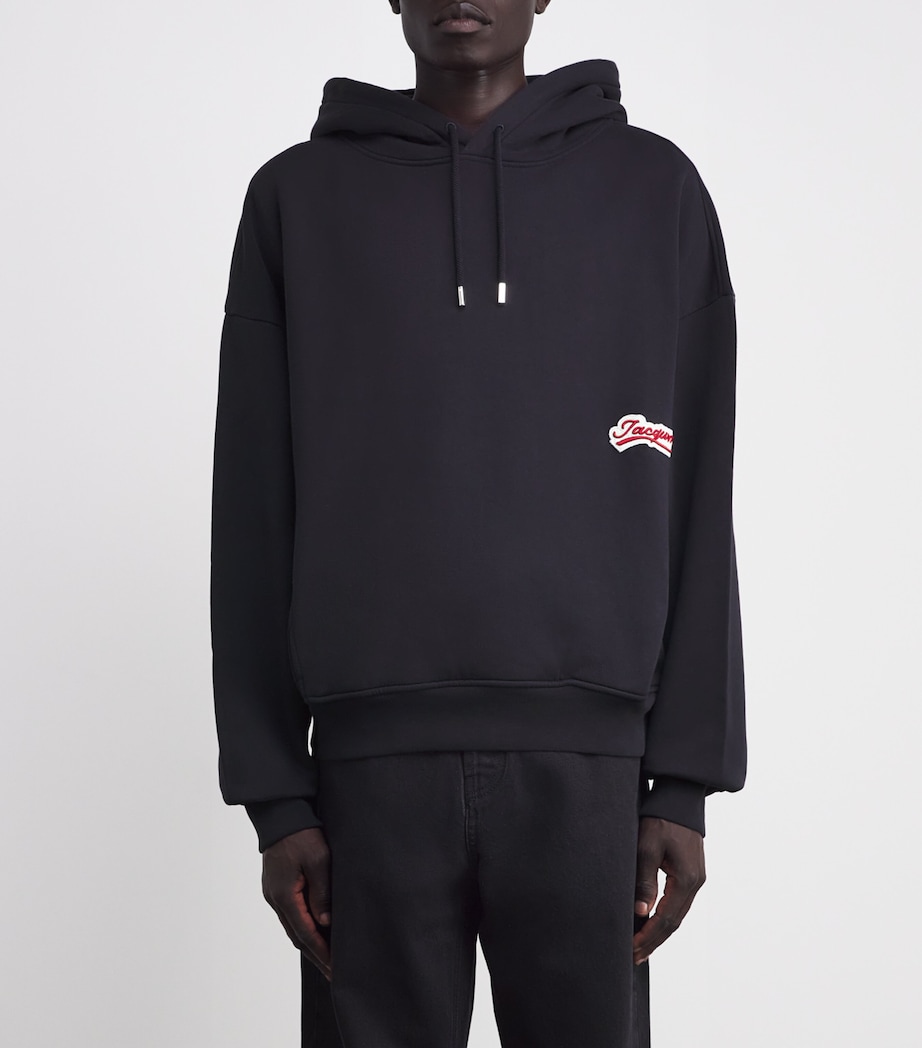 Cotton Logo Hoodie 3GH-VARSITY PAT NAVY Image 3
