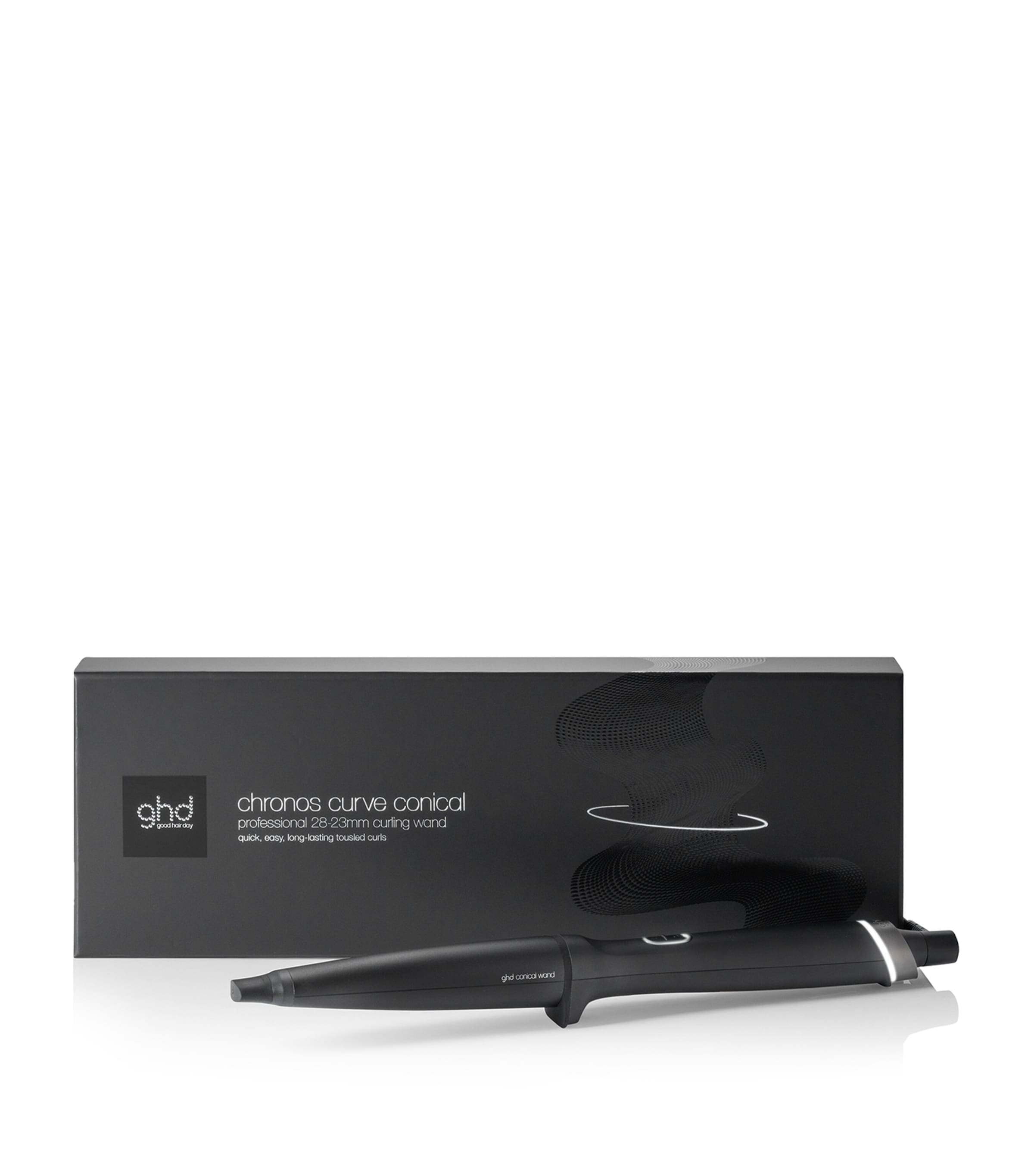Ghd Chronos Curve Conical Wand Hair Curler In Black