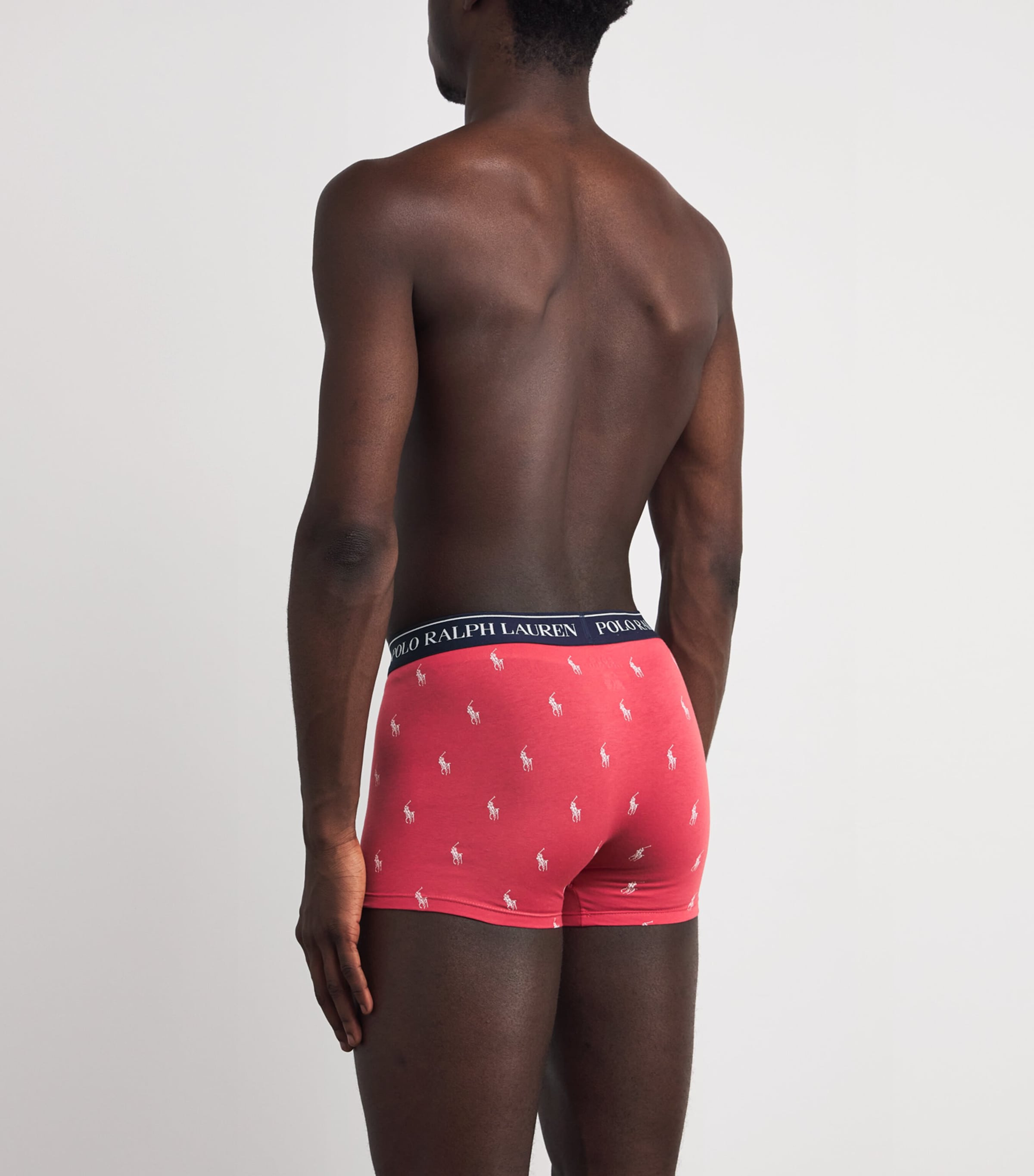 Stretch-Cotton Classic Trunks (Pack of 3) 3PK NVY/BLU/RED Image 3