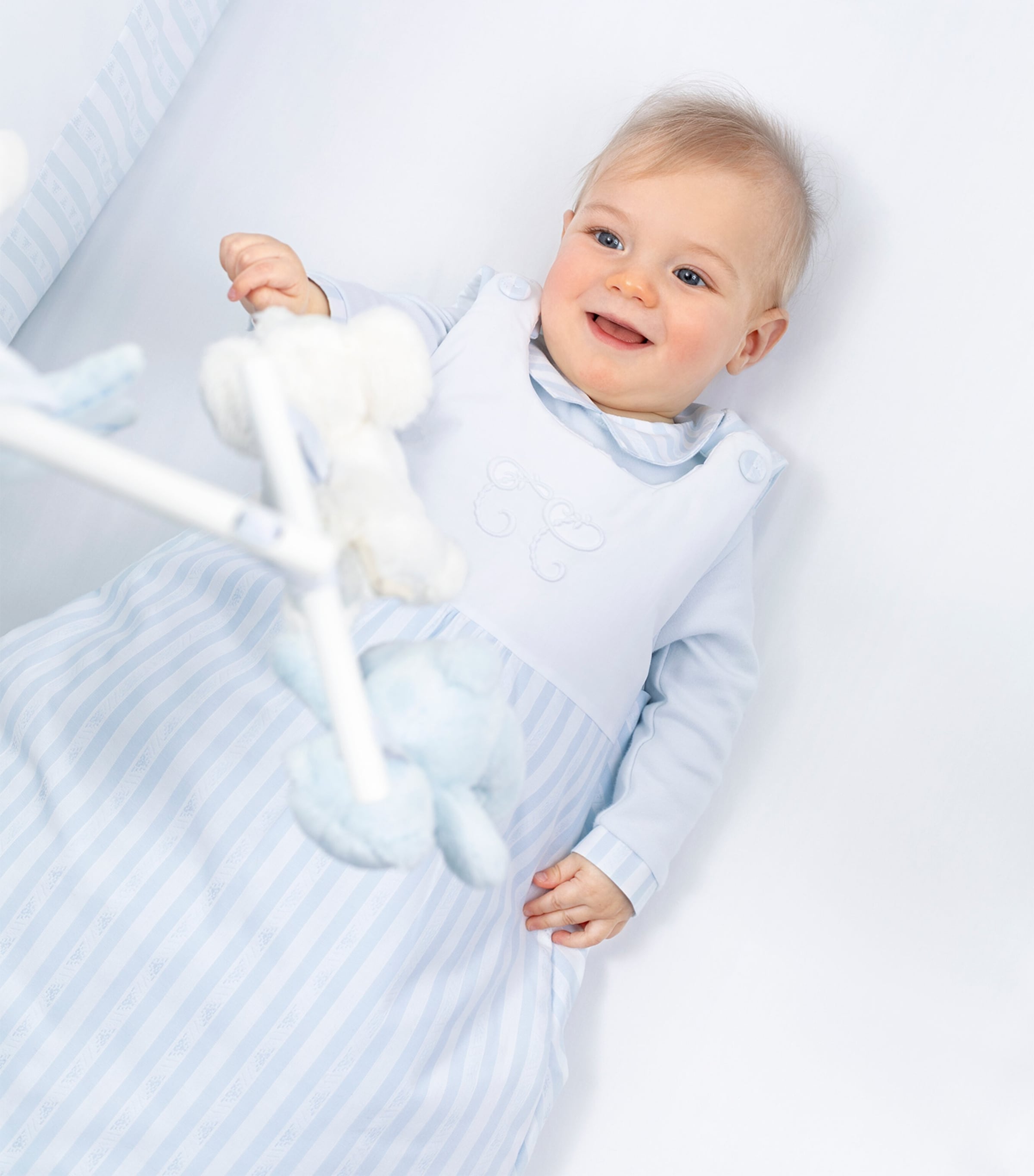 Cotton Striped Sleeping Bag BLUE Image 2