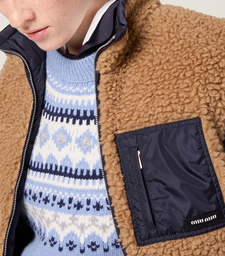 Miu Miu Womens Down-Filled Teddy Gilet Image 4