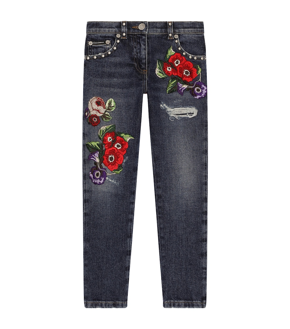 Embroidered-Flower Jeans S9000-COMBI Image 1