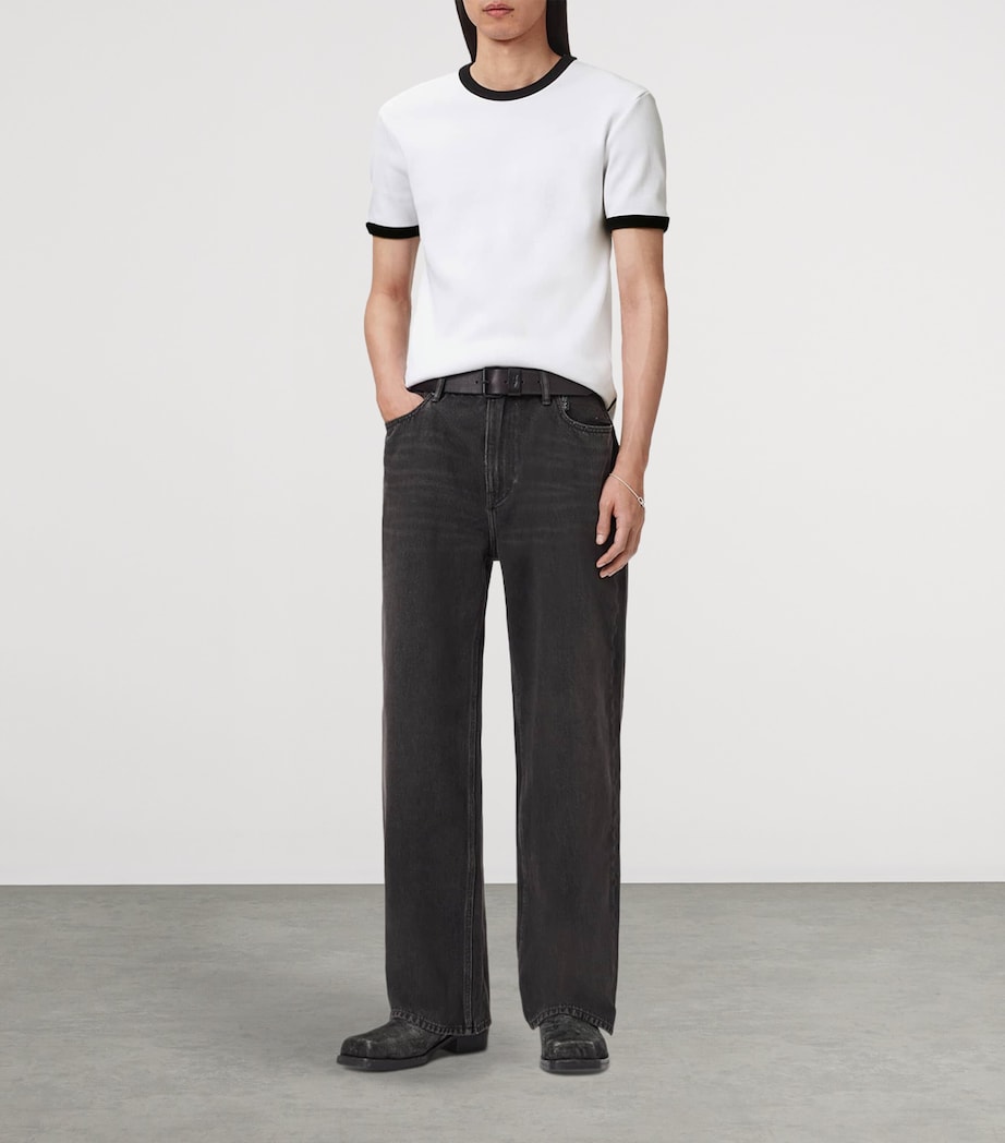 AllSaints Mens Organic Cotton Austin T-Shirt Optic White Image 2