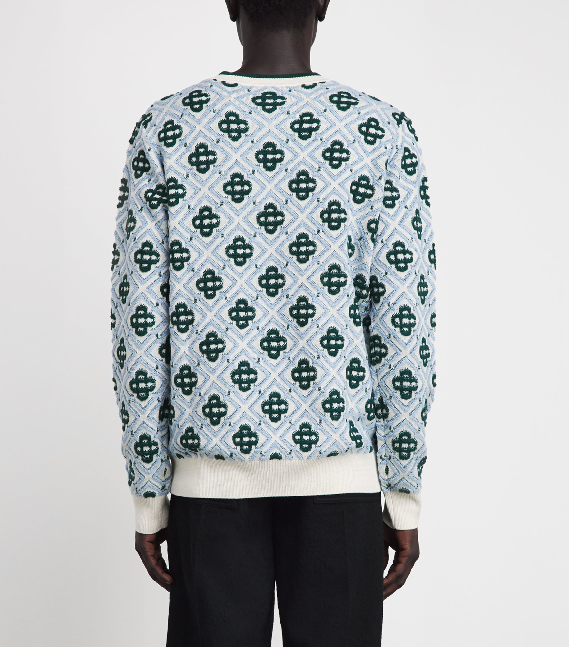 Casablanca Mens Wool Monogram Sweater Cc Monogram Image 5