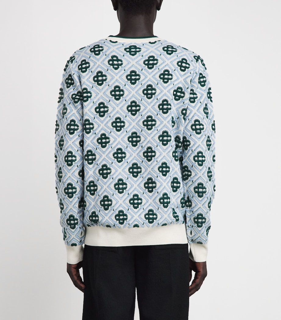 Casablanca Mens Wool Monogram Sweater Cc Monogram Image 5