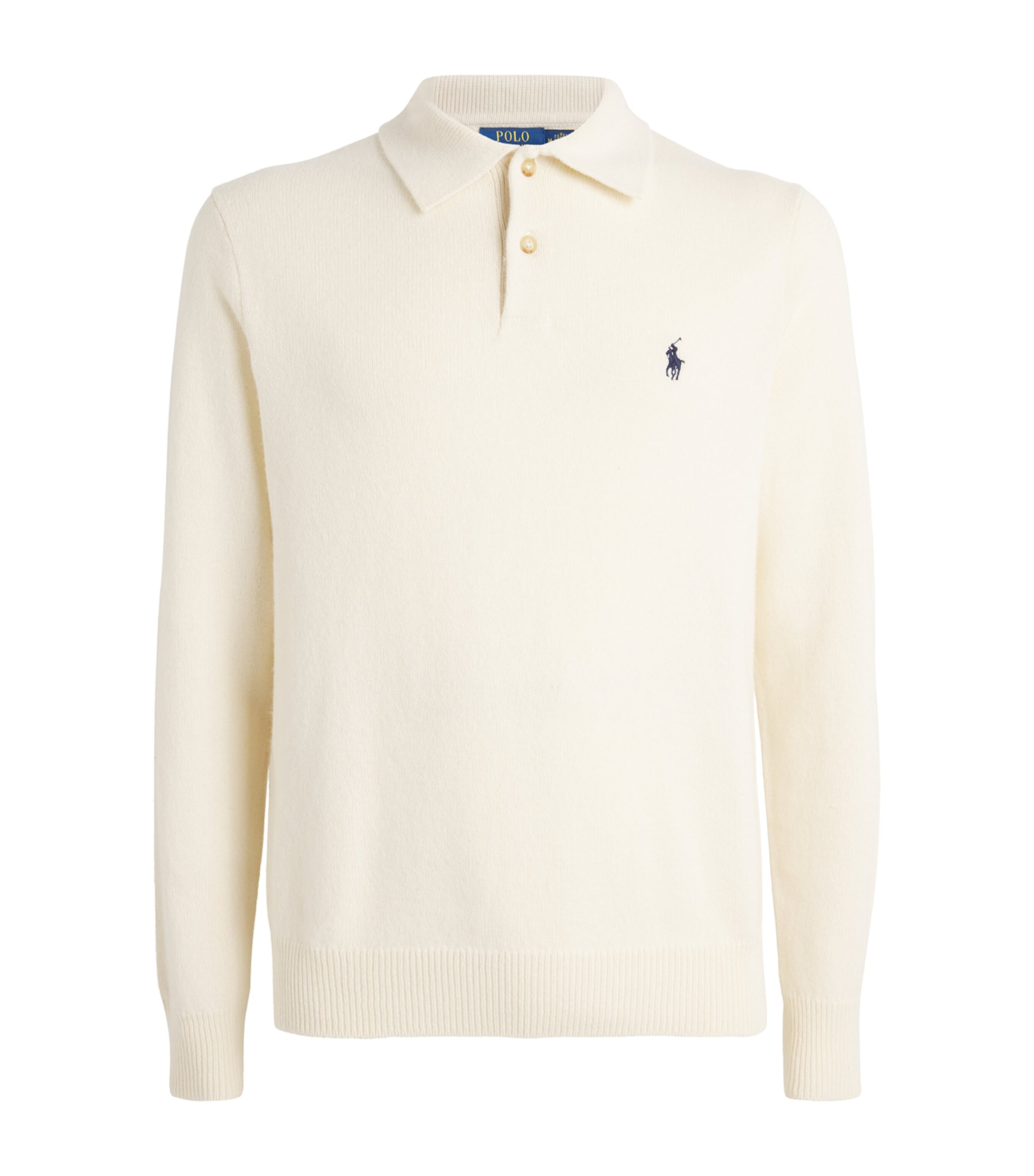 Shop Polo Ralph Lauren Wool-cotton Polo Sweater In Neutral