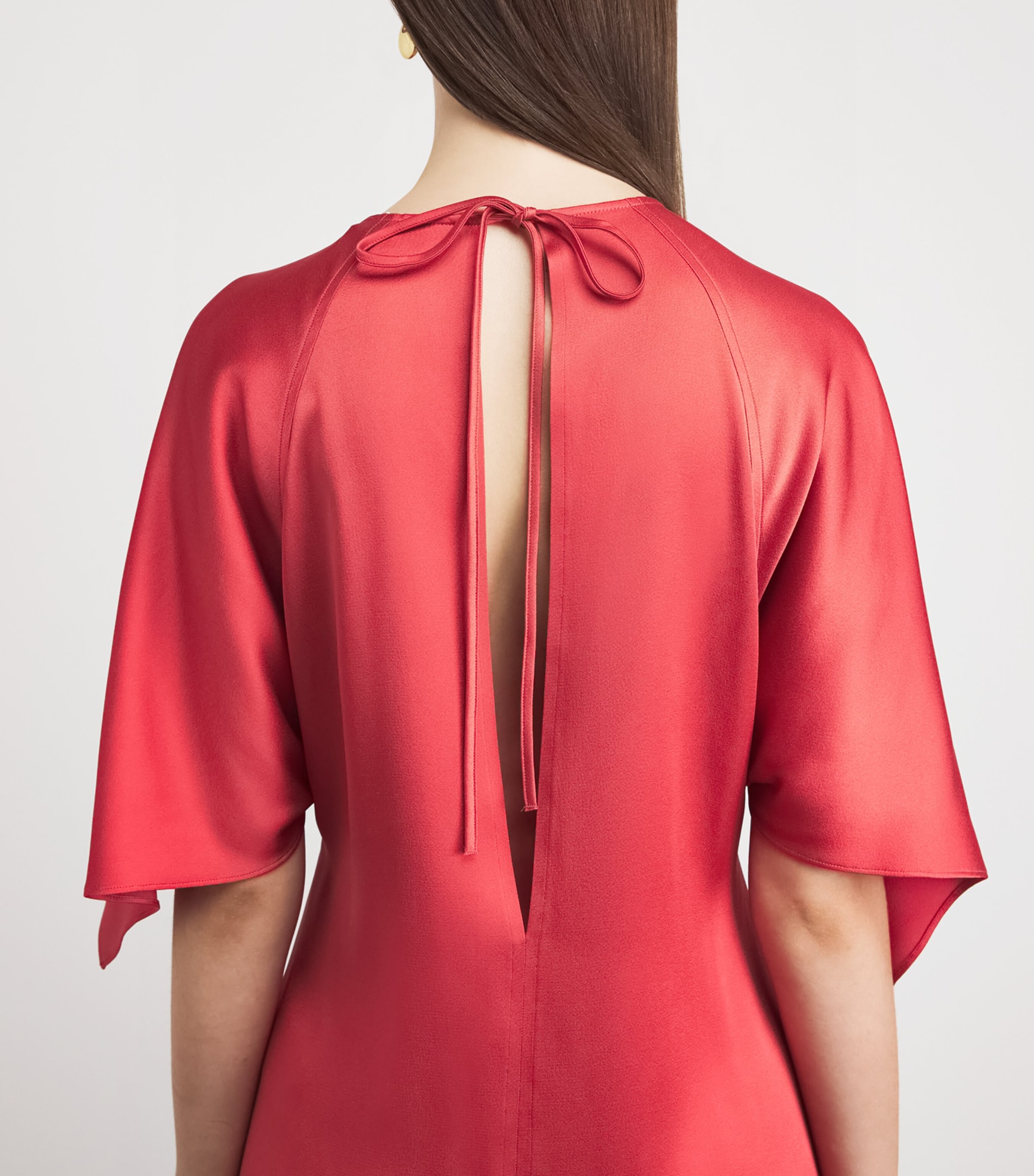 Stella McCartney Womens Satin Maxi Dress Tomato Image 5