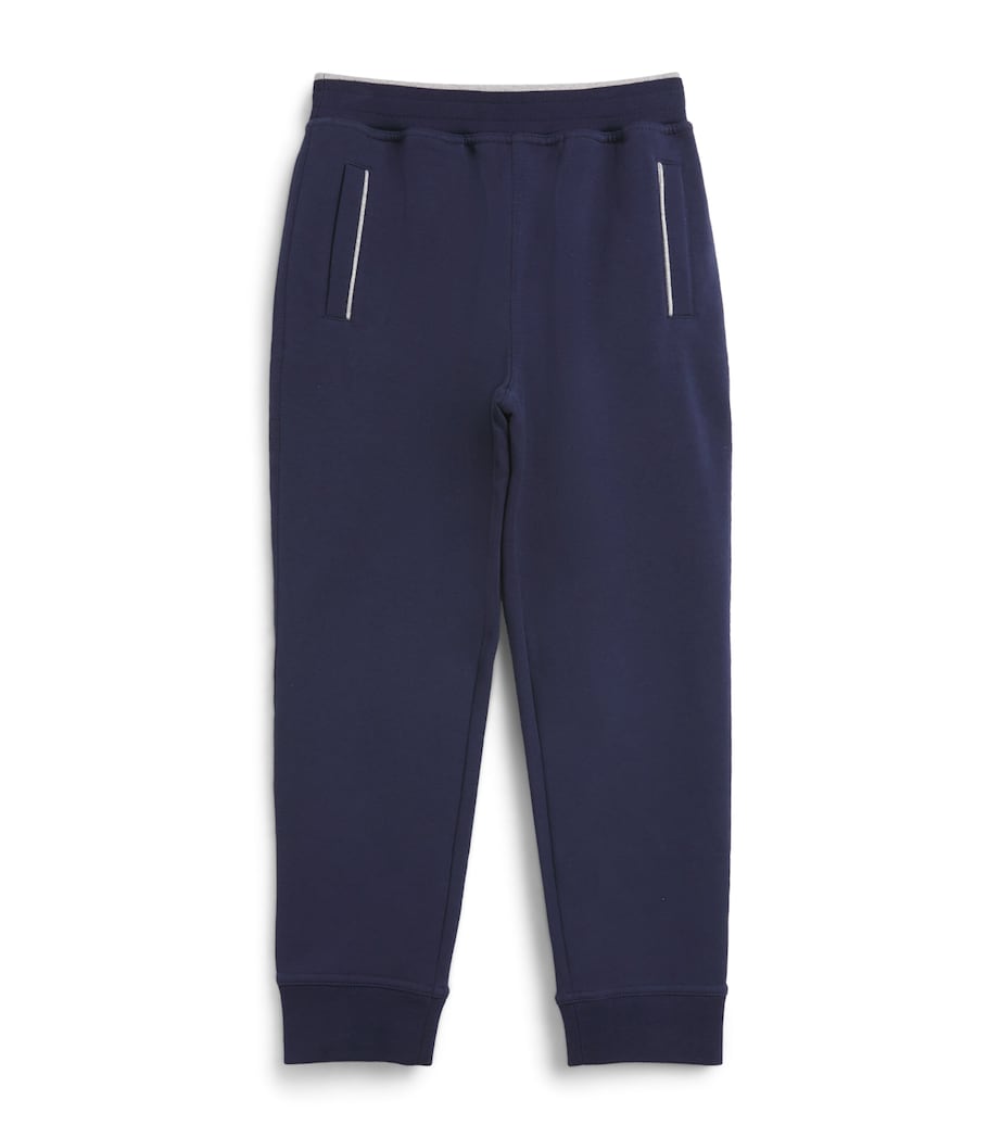 Stefano Ricci Kids Stretch-Cotton Embroidered-Logo Sweatpants (4-16 Years) Blue Image 1