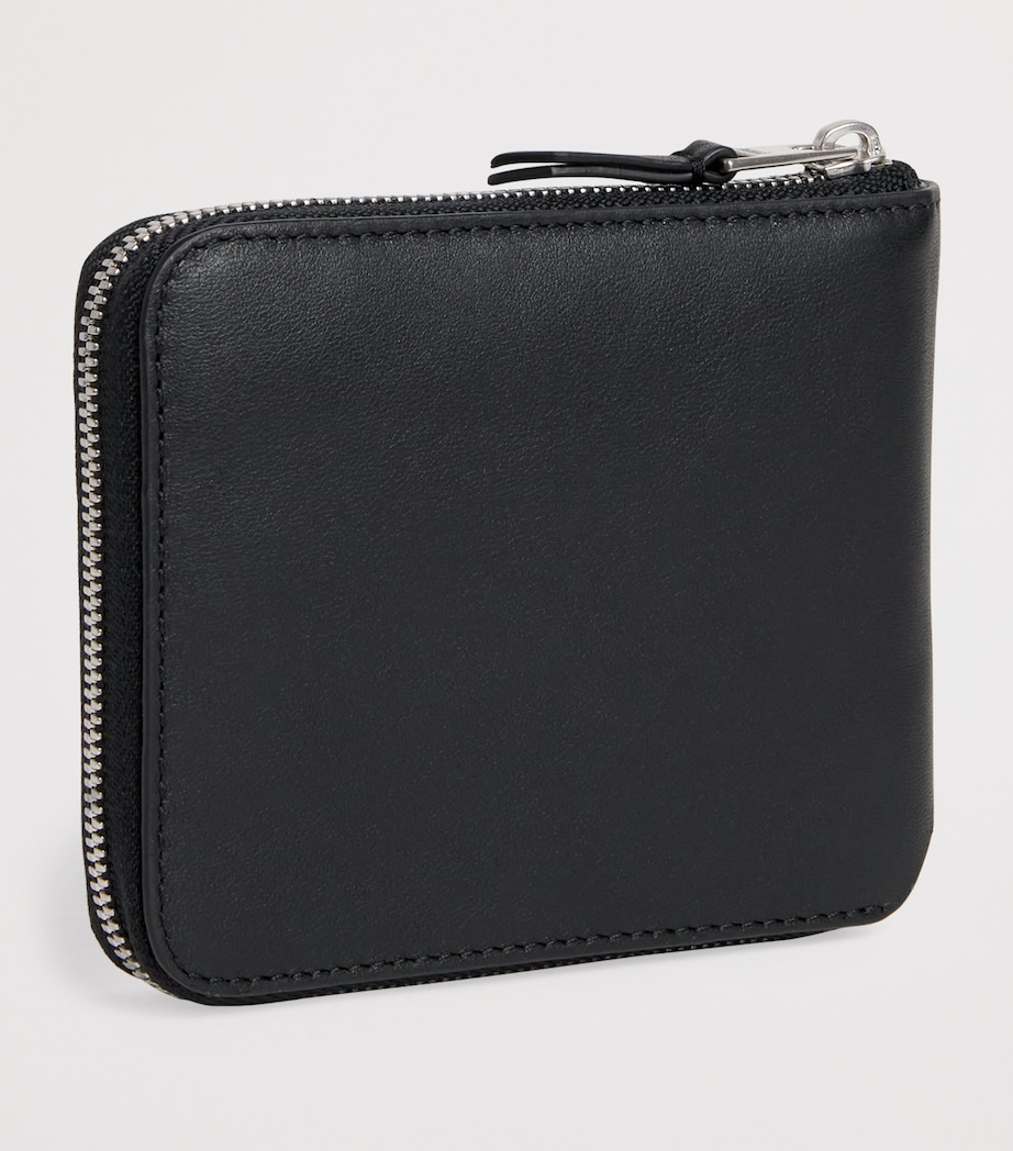 Leather Zipped Wallet BLACK Image 2