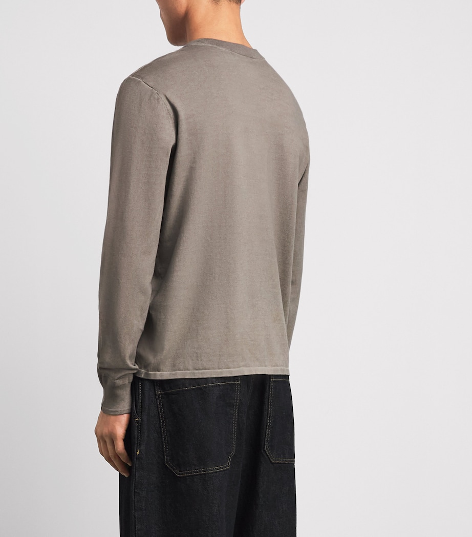 Rag & Bone Mens Supima Cotton Henley T-Shirt Gran Grey Image 5
