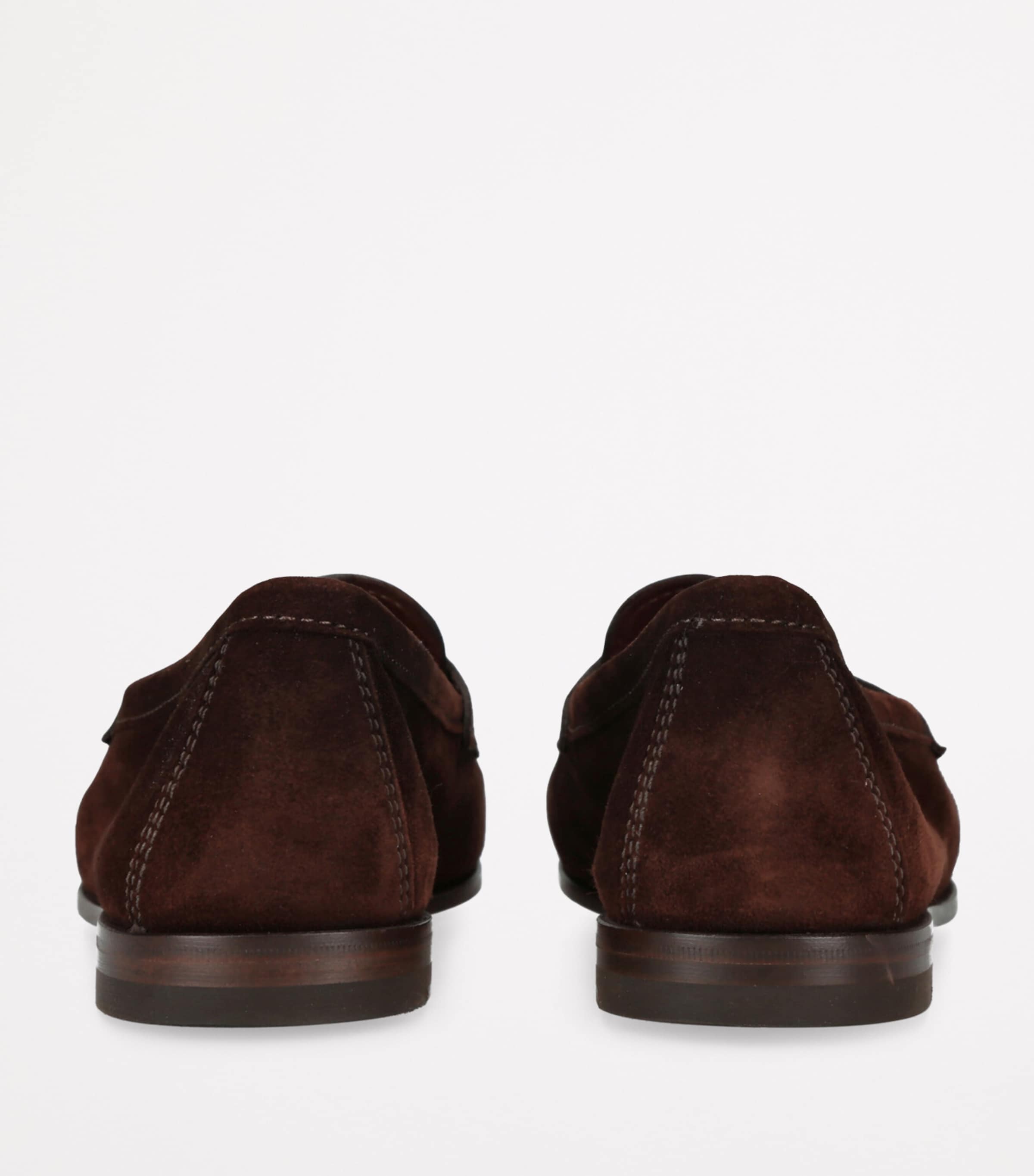 Suede Carlo Penny Loafers DARK BROWN Image 2