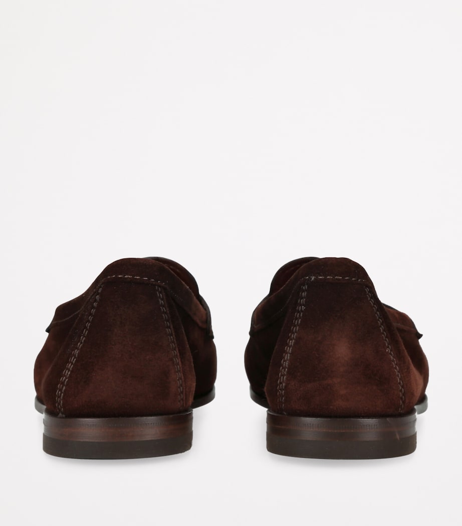 Suede Carlo Penny Loafers DARK BROWN Image 2