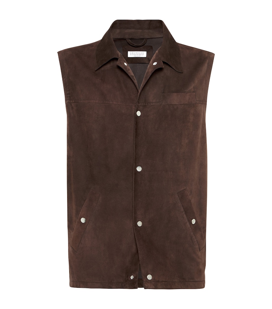 Suede Button-Up Gilet C4255 Image 1