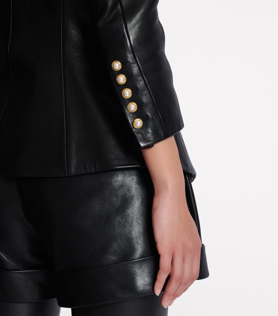 Leather Blazer 0PA NOIR Image 4