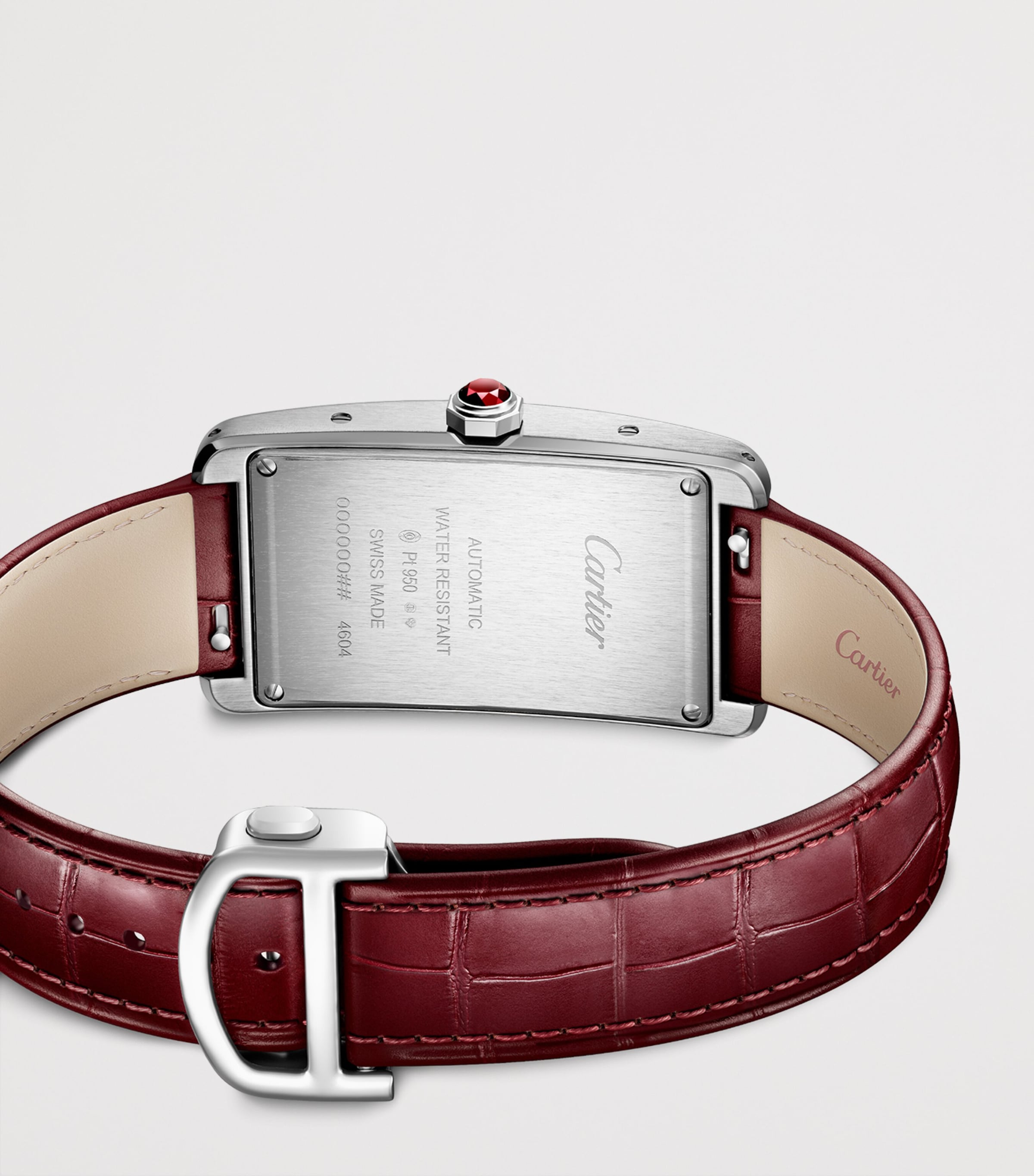 Cartier Large White Gold Tank Américaine Watch 24.4mm Platinum Image 4