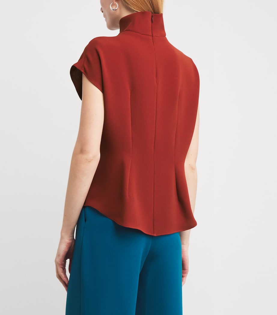 Sleeveless Tulip Blouse CARMINE Image 4