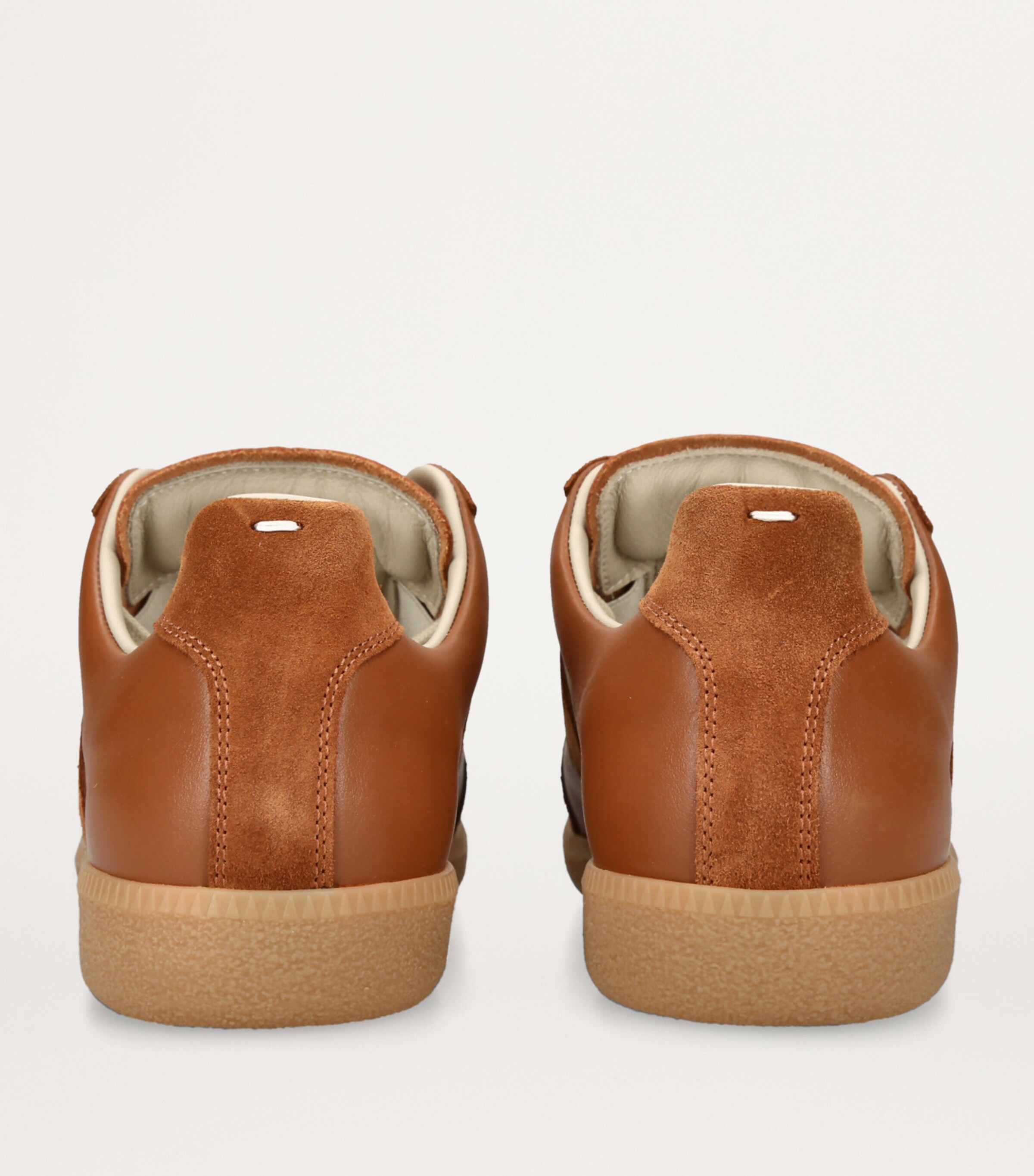 Leather-Suede Replica Sneakers TAN Image 3