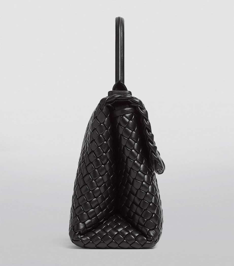 Bottega Veneta Black Intrecciato Patti Top-Handle Bag Harrods US