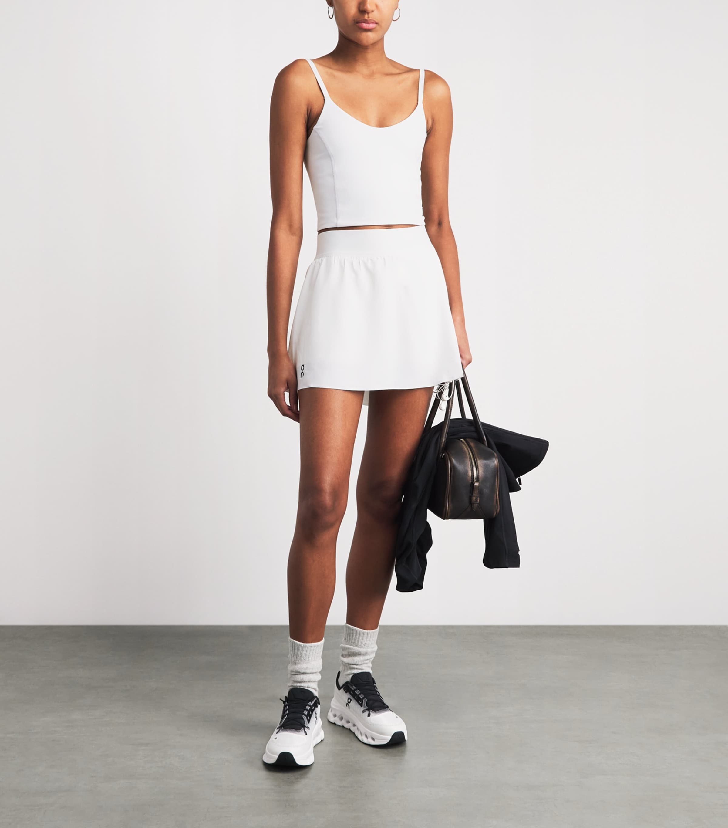 On Womens Studio Sports Bra White Image 2