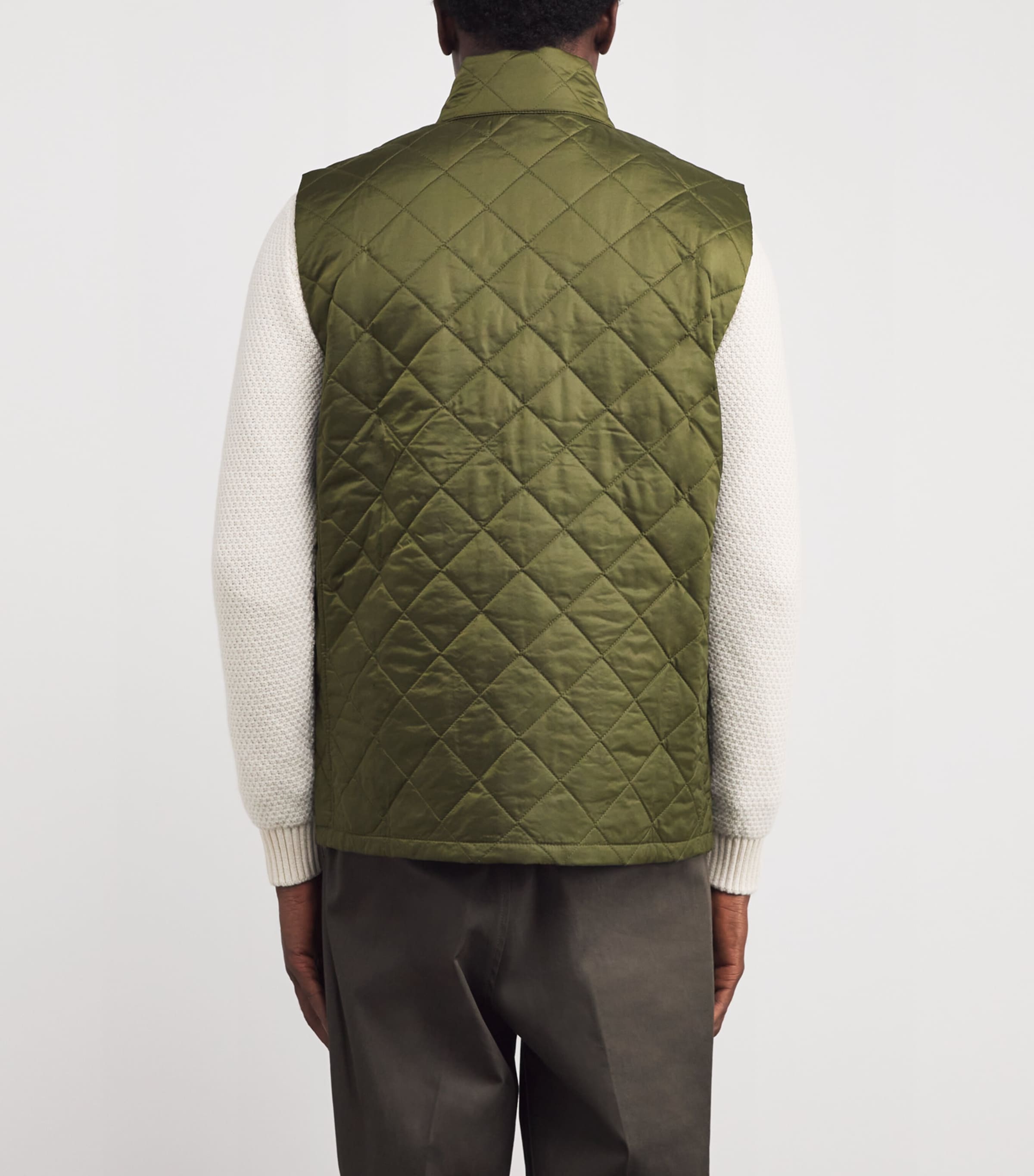 Quilted Monty Gilet OLIVE Image 4