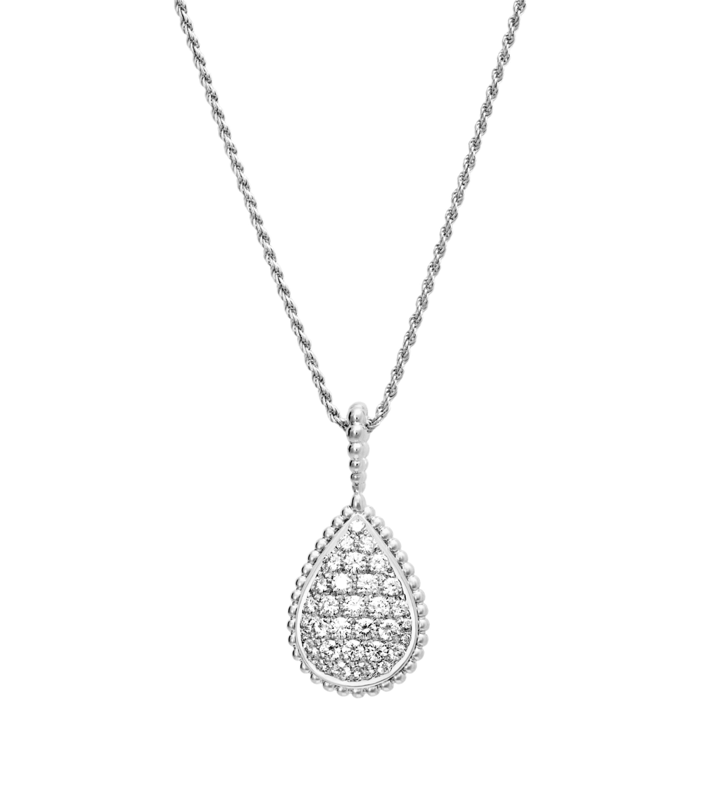BOUCHERON WHITE GOLD AND DIAMOND SERPENT BOHÈME LONG NECKLACE