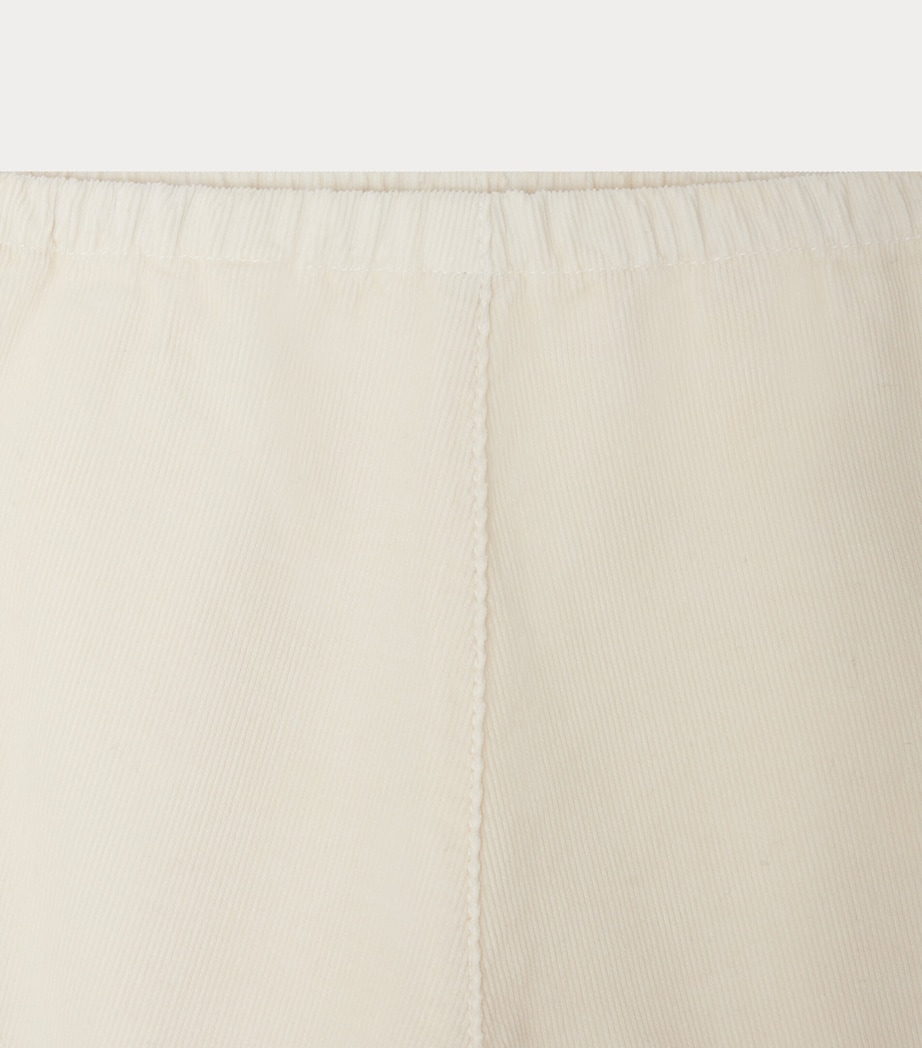Cotton-Velvet Dandy Trousers (1-36 Months) IVOIRE Image 3