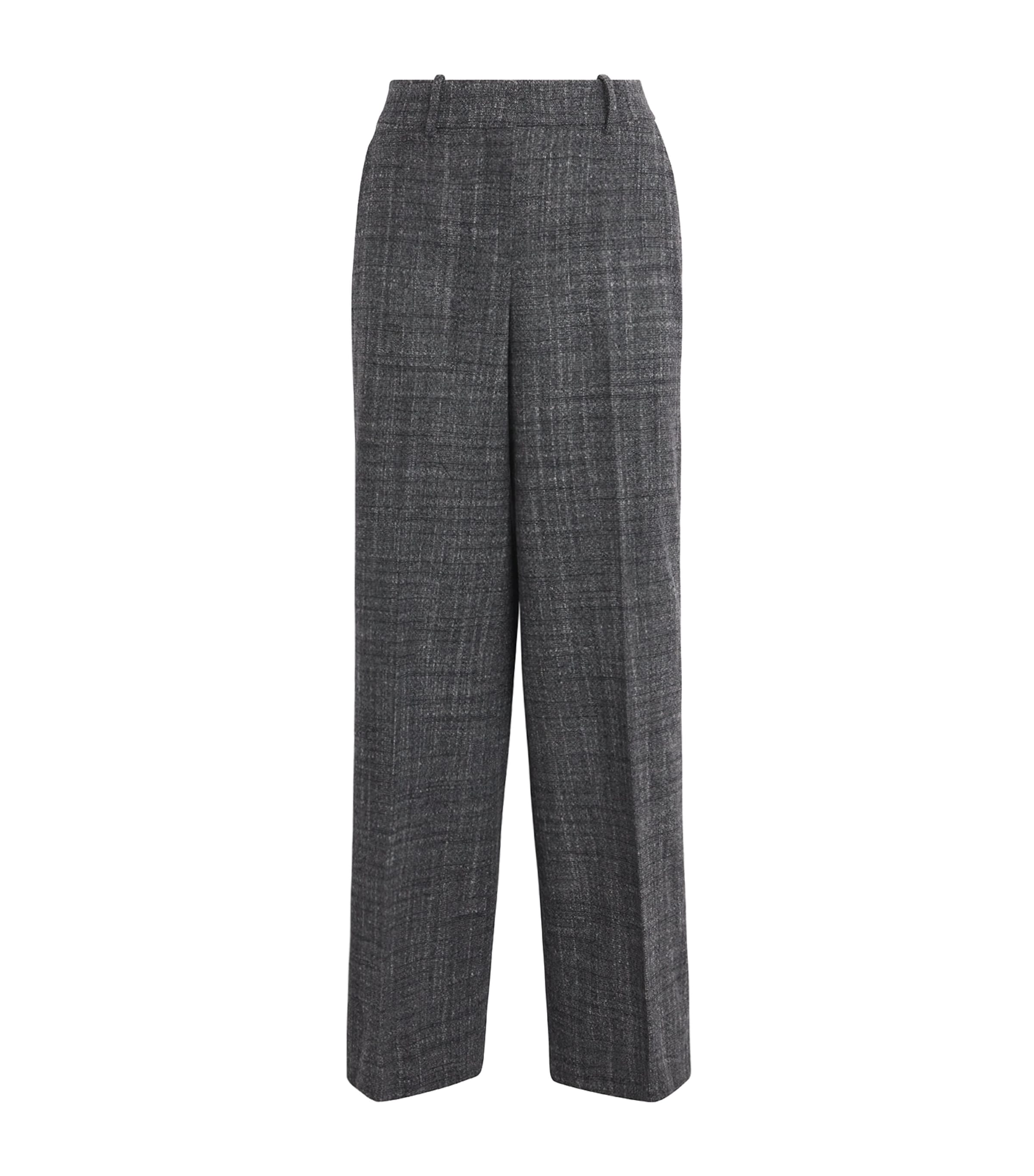 Wool-Blend Malfile Tailored Trousers CHARCOAL MULTI - QDY Image 1