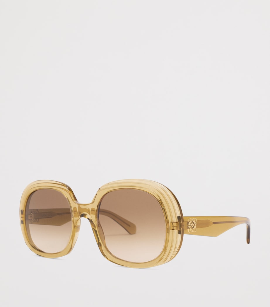 LOEWE Square Steps Sunglasses Transparent Olive Image 2