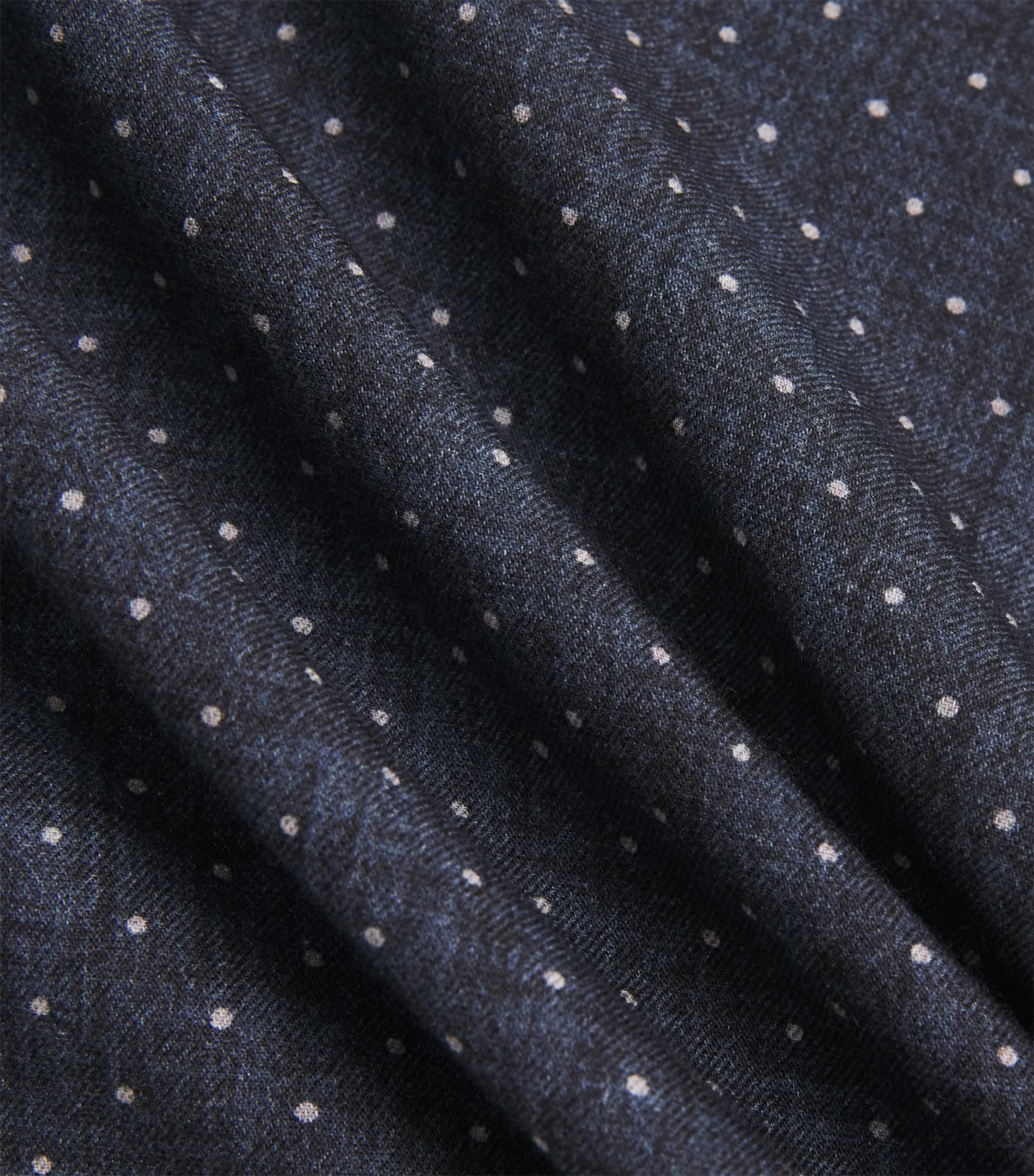 Eleventy Cotton-Wool Pocket Square Denim E Avorio Image 3