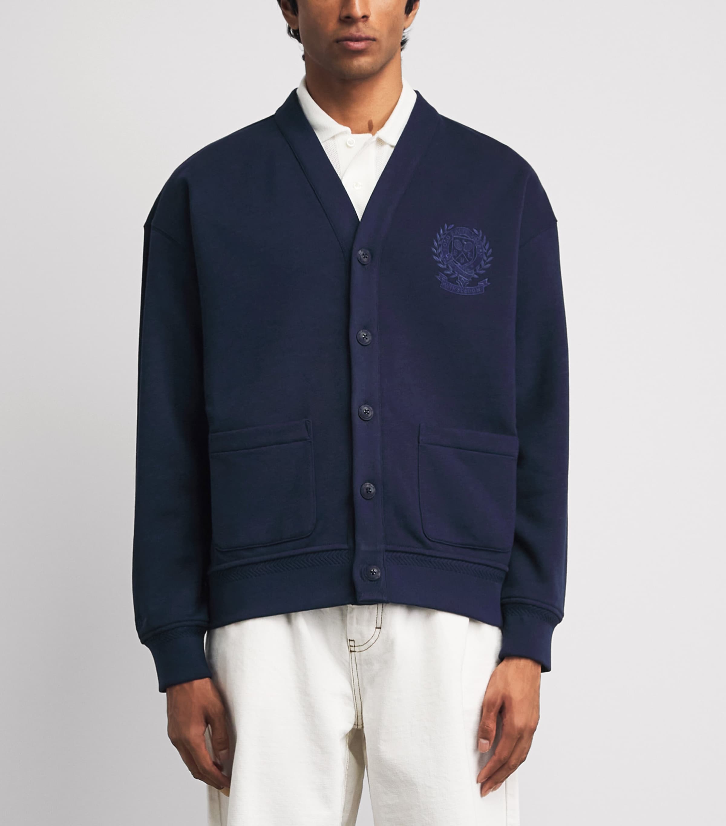 Polo Ralph Lauren Navy x Wimbledon Cotton Crest Cardigan | Harrods US