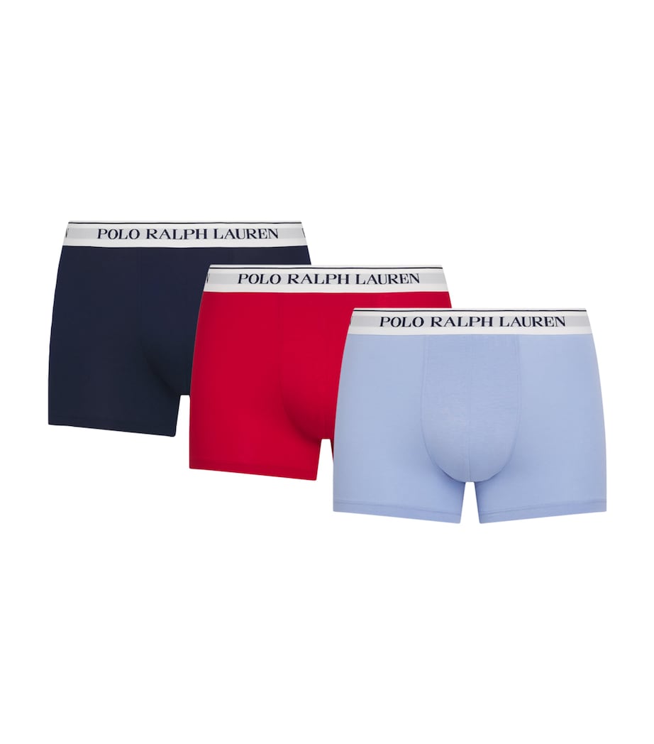 Polo Ralph Lauren Mens Stretch-Cotton Classic Trunks (Pack of 3) Navy/rl Red/pebble B Image 1
