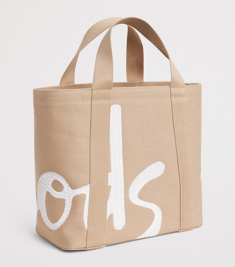 Harrods Small Logo Tote Bag Neutral Image 3
