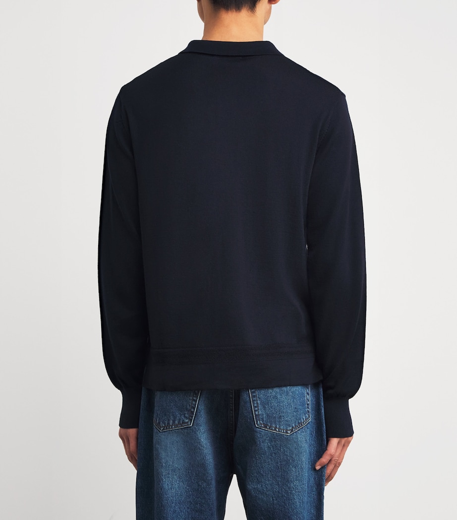 Merino Wool Brandon Polo Shirt DARK NAVY Image 4