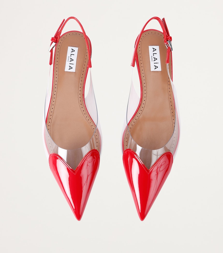 Alaïa Le Coeur Slingback Flats Red Image 4