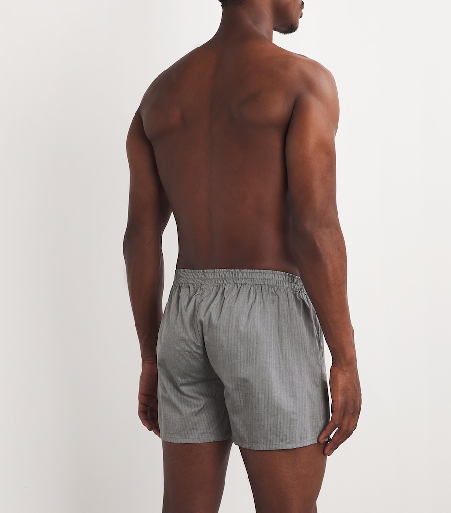 Cotton Boxer Shorts 3220/BLACK/WHITE Image 3