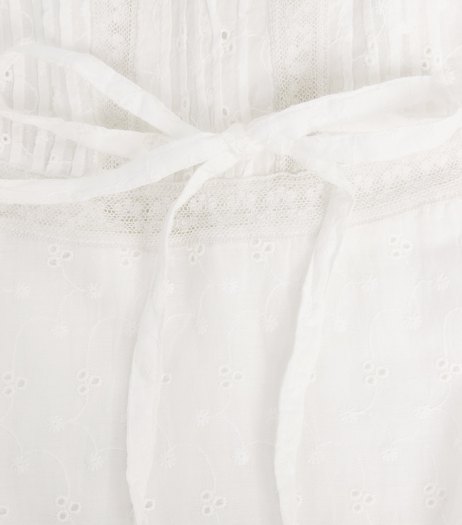 Rixo Womens Cotton Broderie Anglaise Jaclyn Midi Dress Ivory Image 6