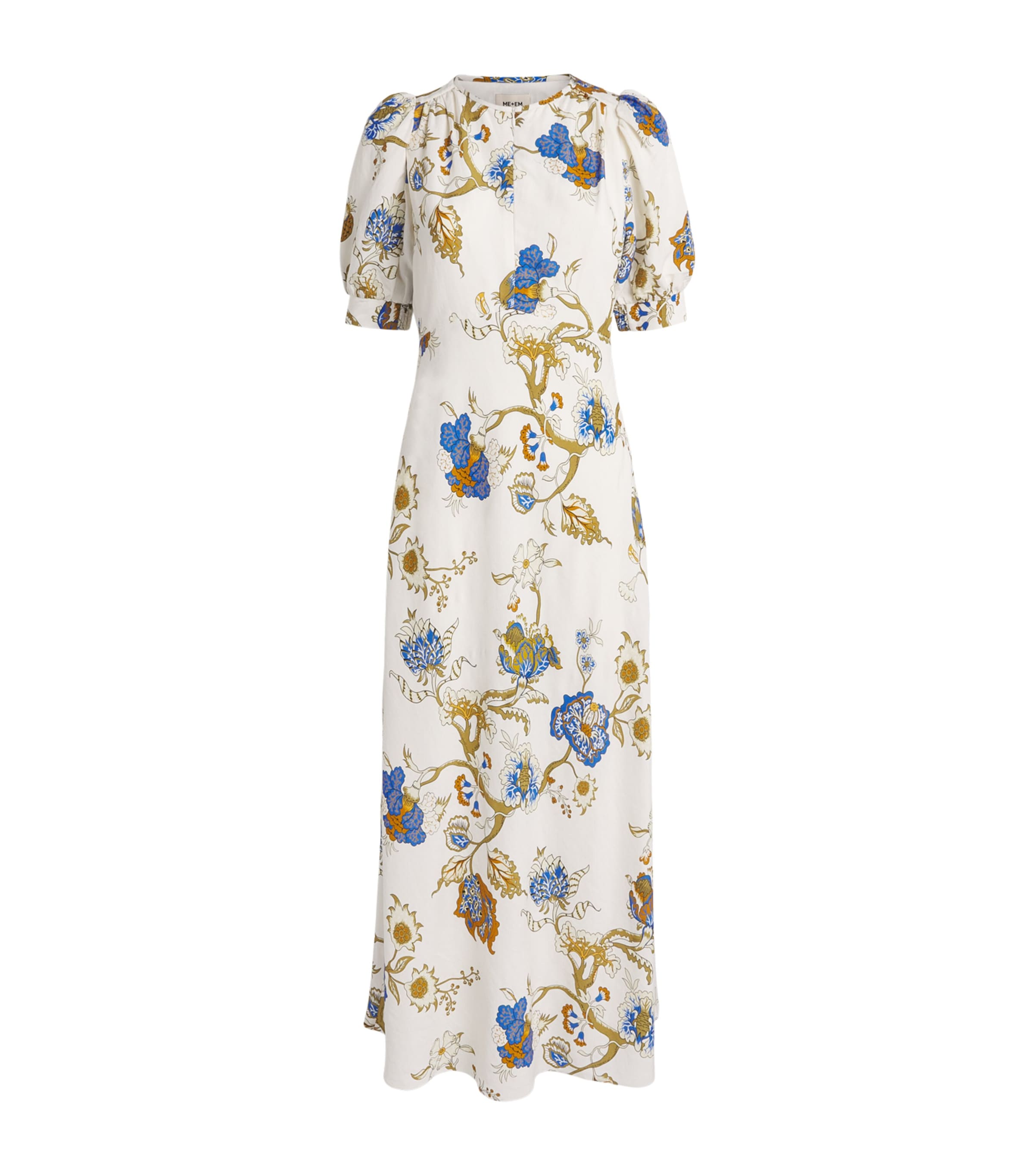 ME+EM Womens Floral Print Maxi Dress Light Cream/multi Image 1