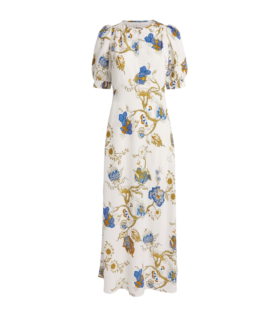 ME+EM Womens Floral Print Maxi Dress Light Cream/multi Image 1