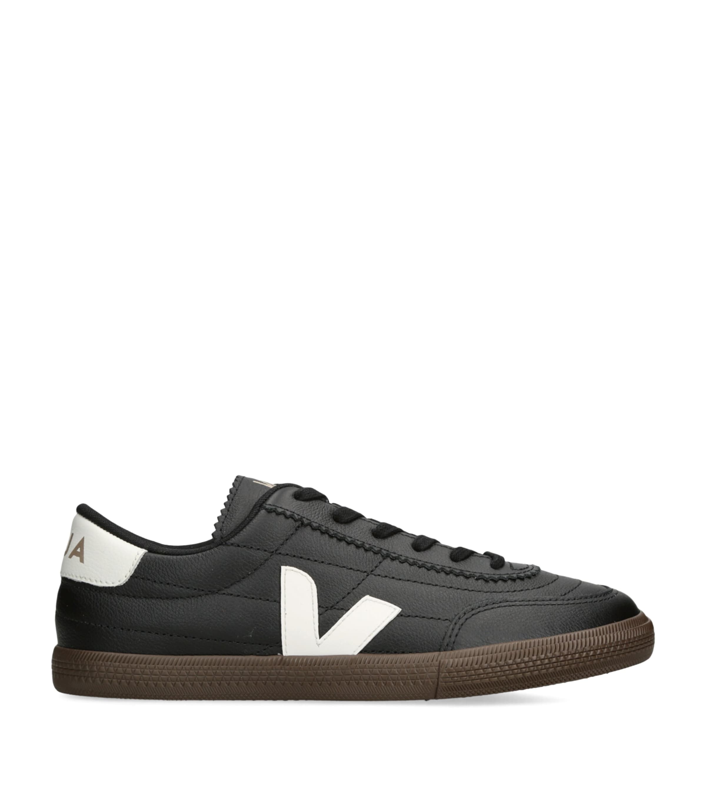 Veja Panenka Black Sneaker With Logo On The Side And Contrasting Heel In Leather Unisex