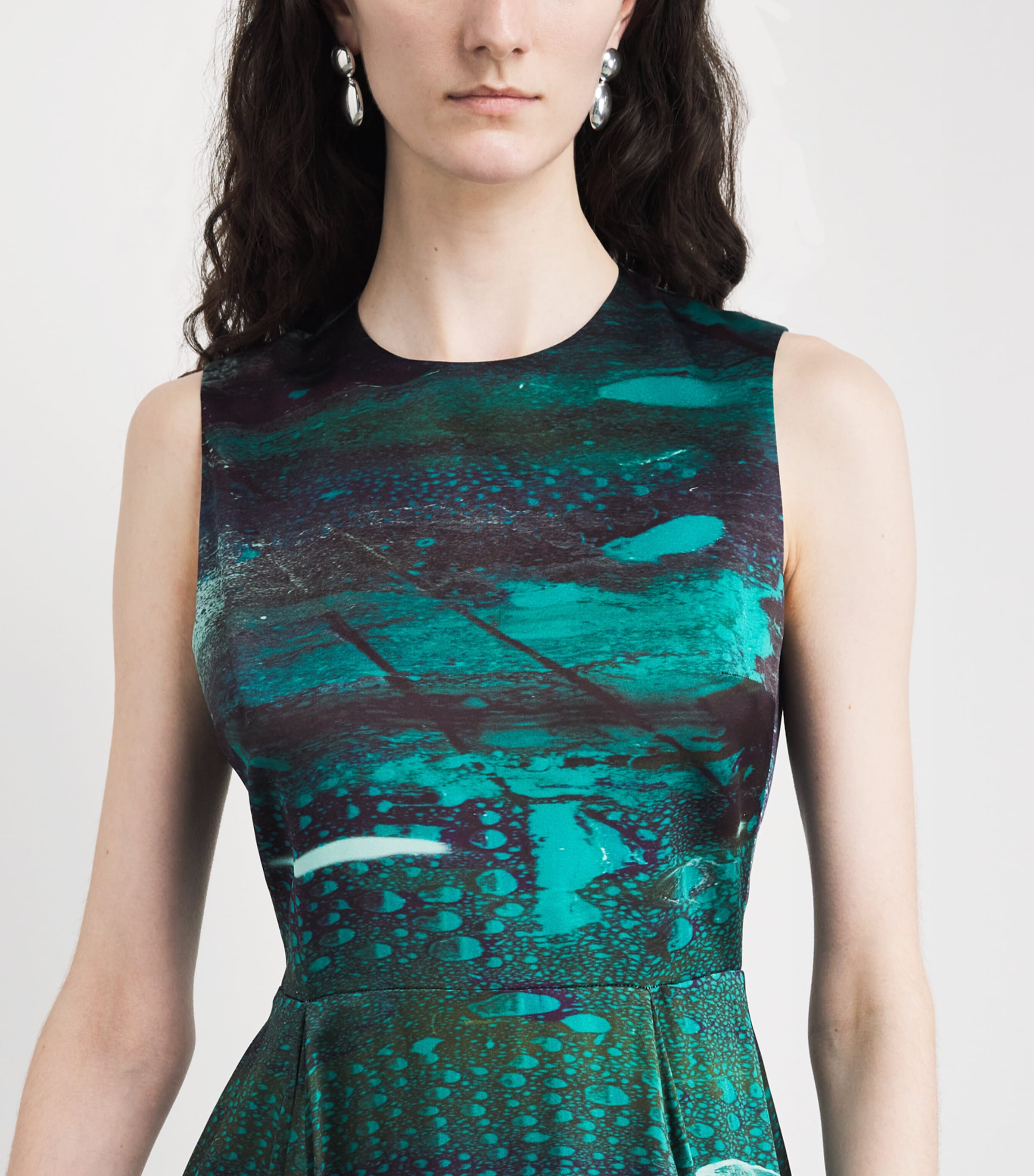Roksanda Womens Silk Asymmetric Tera Midi Dress Brush Teal/mint Image 3